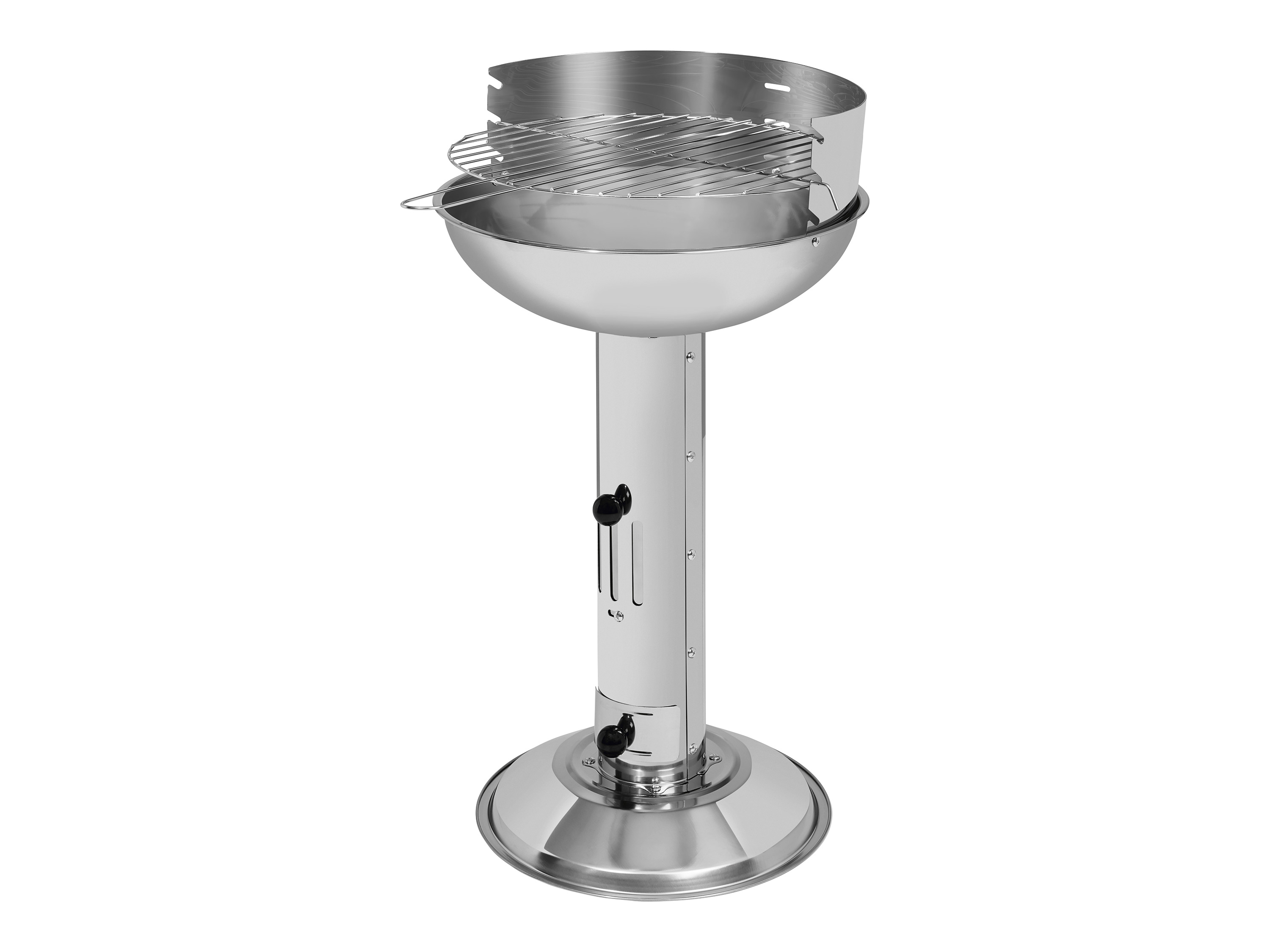 Grillmeister Grill kolumnowy na węgiel drzewny, stal nierdzewna