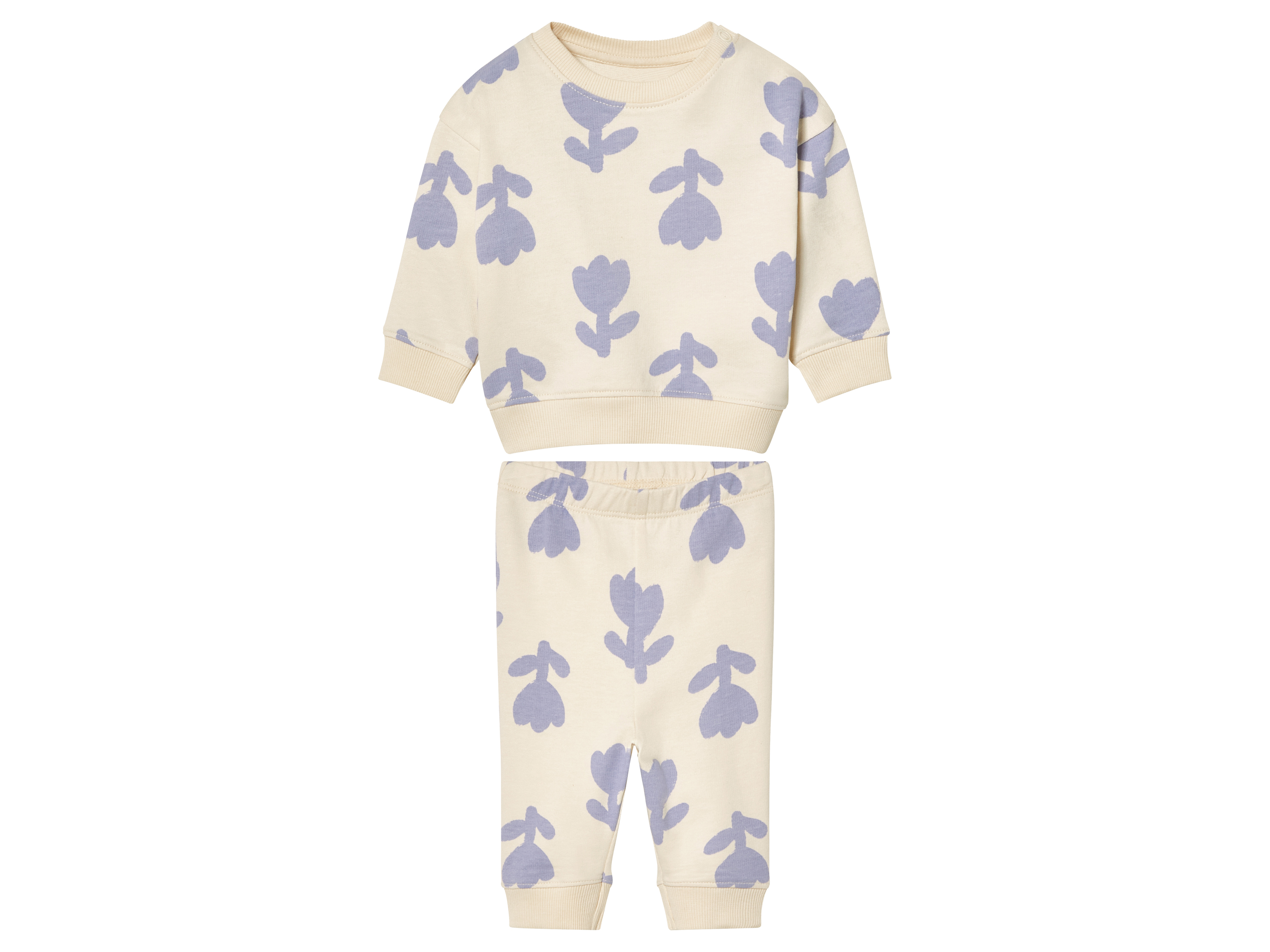 lupilu Dres dziecięcy, 2 elementy Beżowy, 50/56