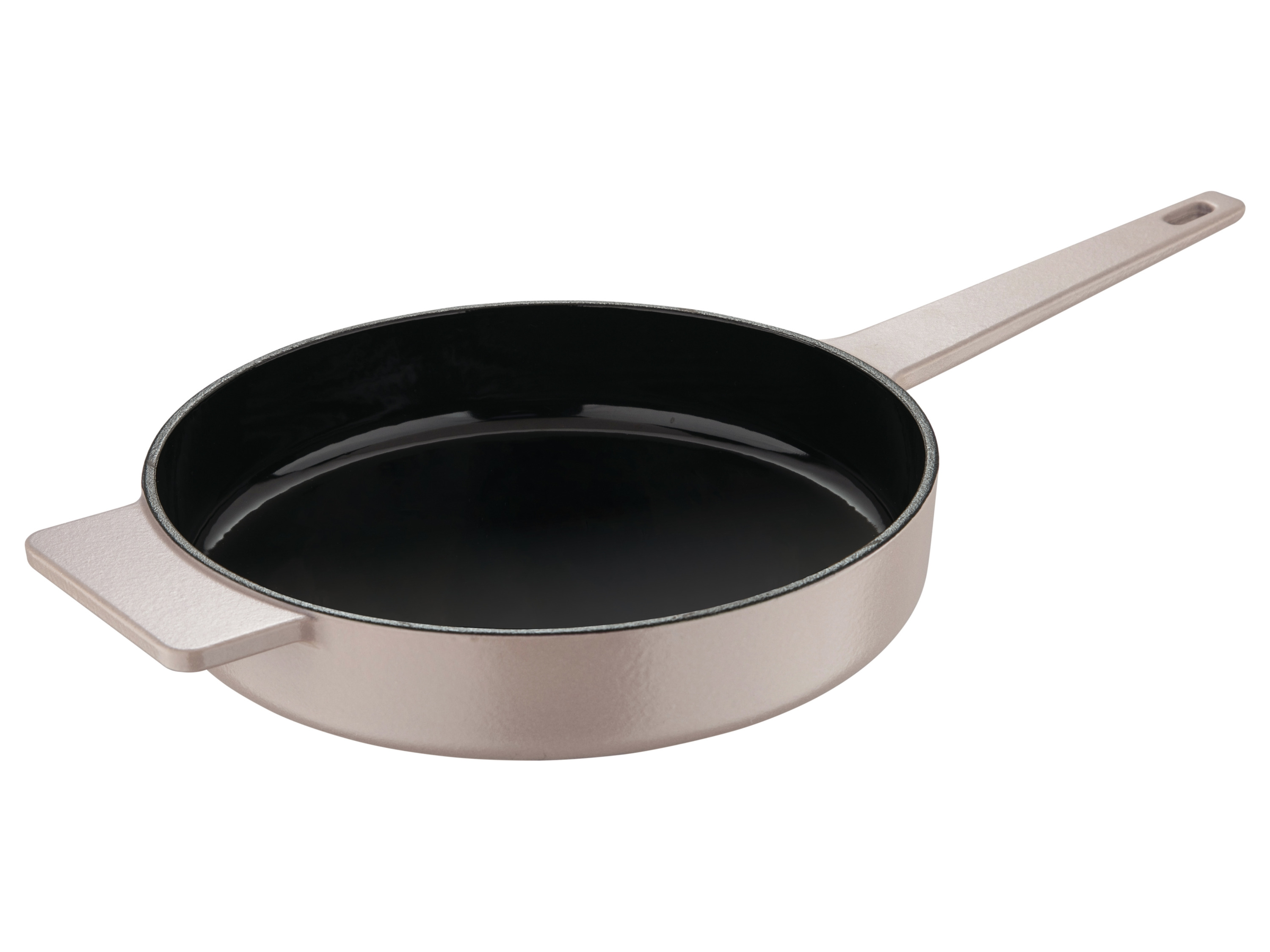 Masterpro Żeliwna patelnia grillowa „Eternal” z powłoką emaliowaną, Ø 25 cm Beżowy