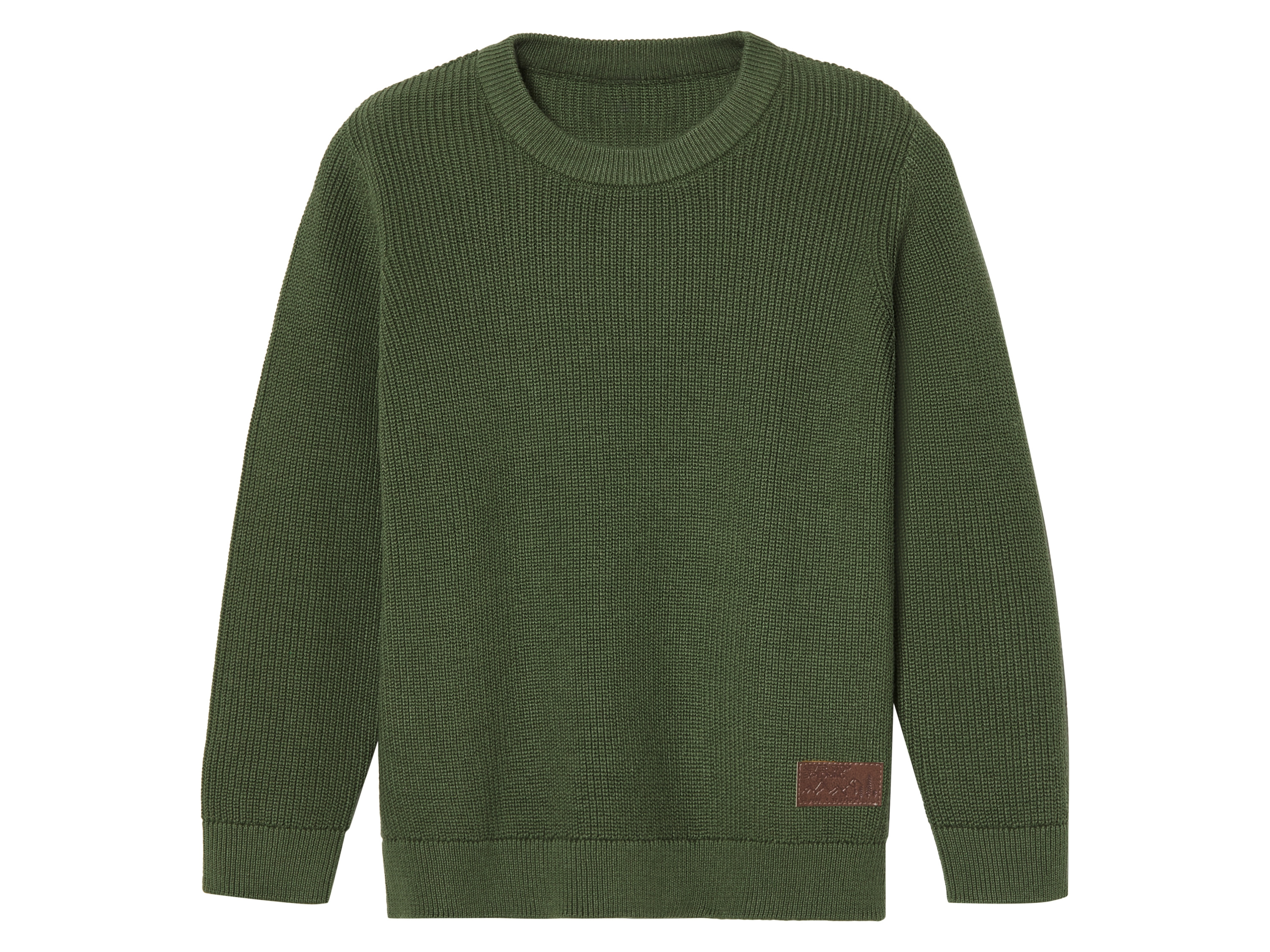 lupilu Sweter dziecięcy dzianinowy z bawełny Zielony, 122/128