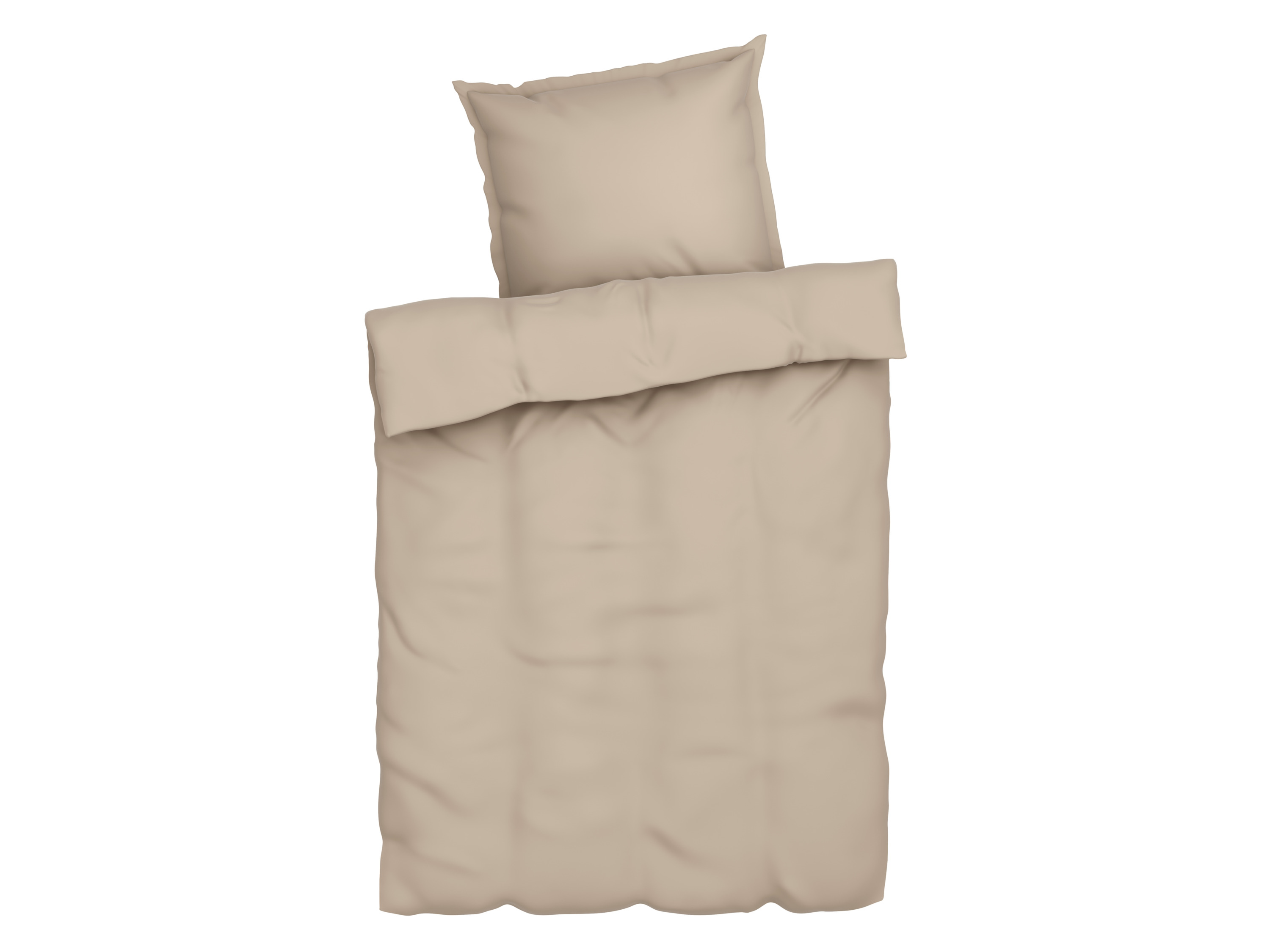 Livarno home Pościel satynowa z lyocellu, 140 x 200 cm Beżowy