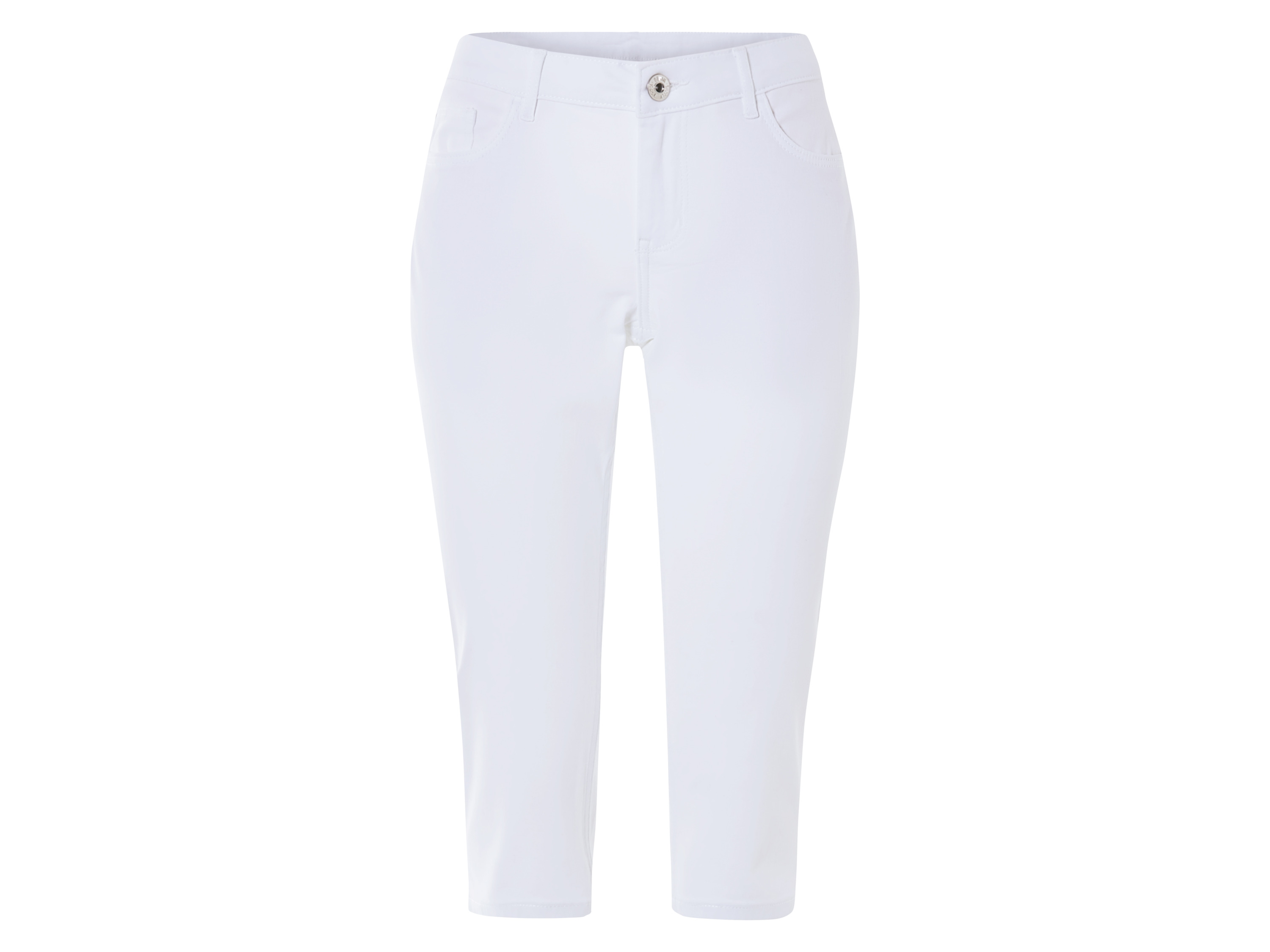 esmara Jeansy damskie capri super skinny Biały, 44