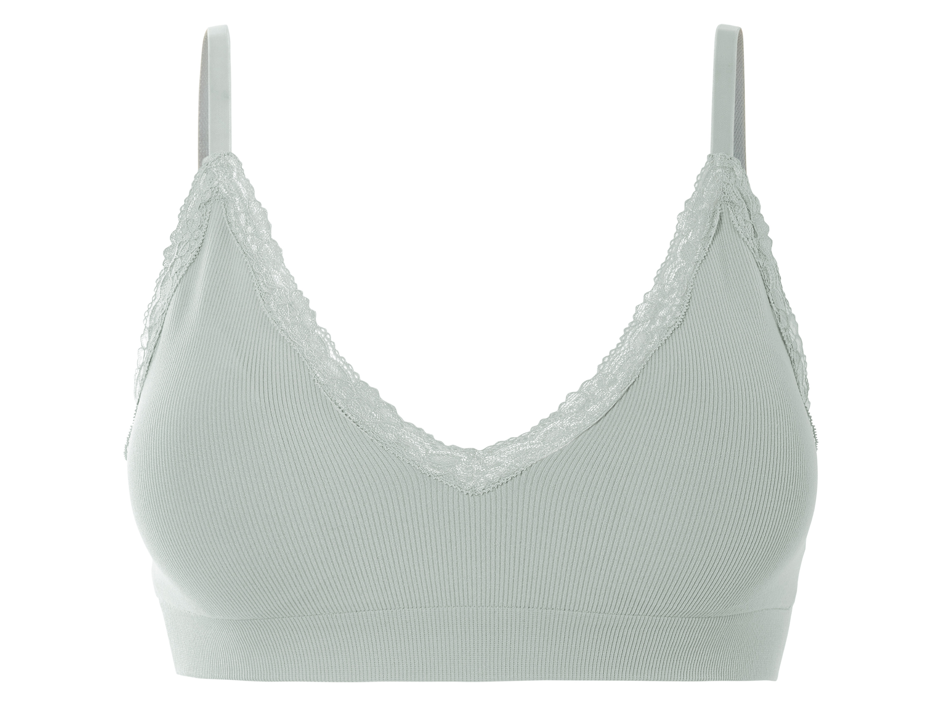 esmara Biustonosz prążkowany damski Miętowy, L44/46