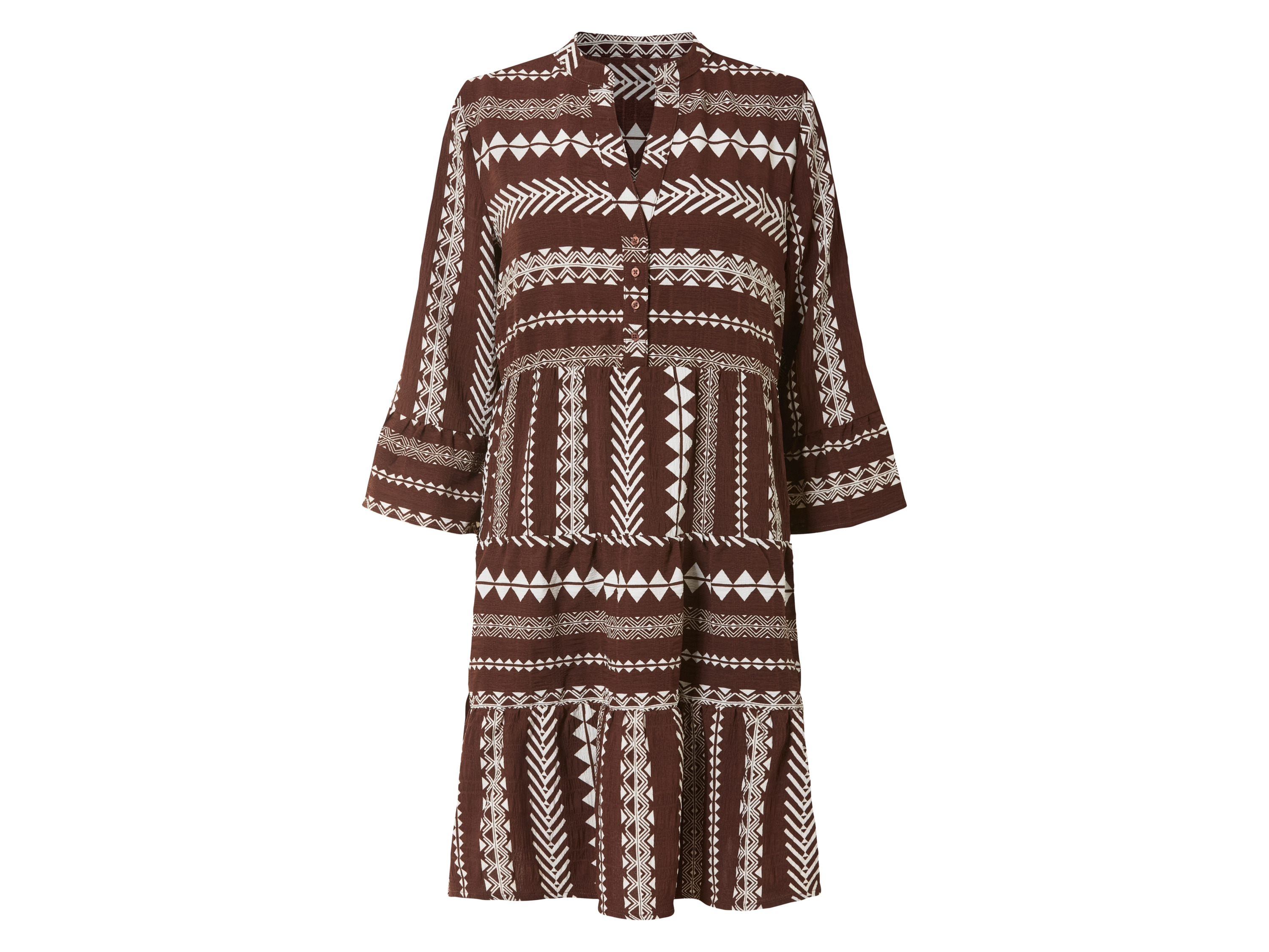 esmara Tunika damska z falbanami Brązowy, S36/38