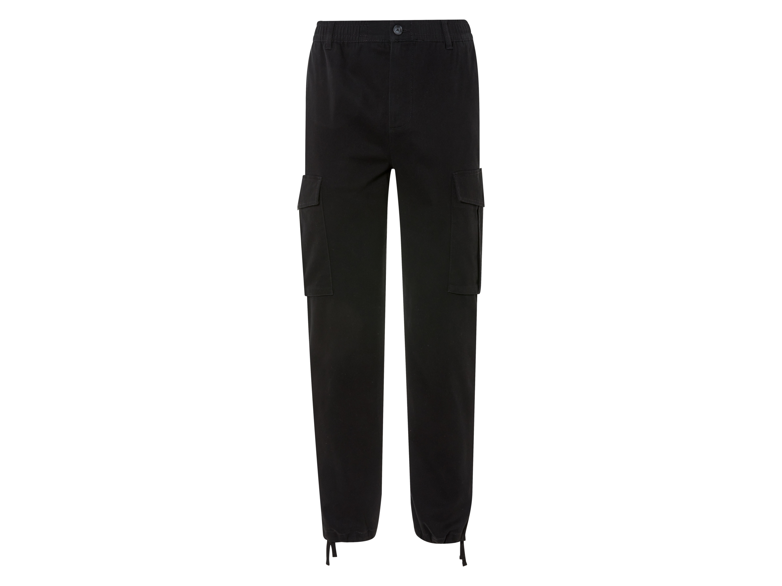 Livergy Spodnie cargo męskie z bawełny Czarny, XL 56/58