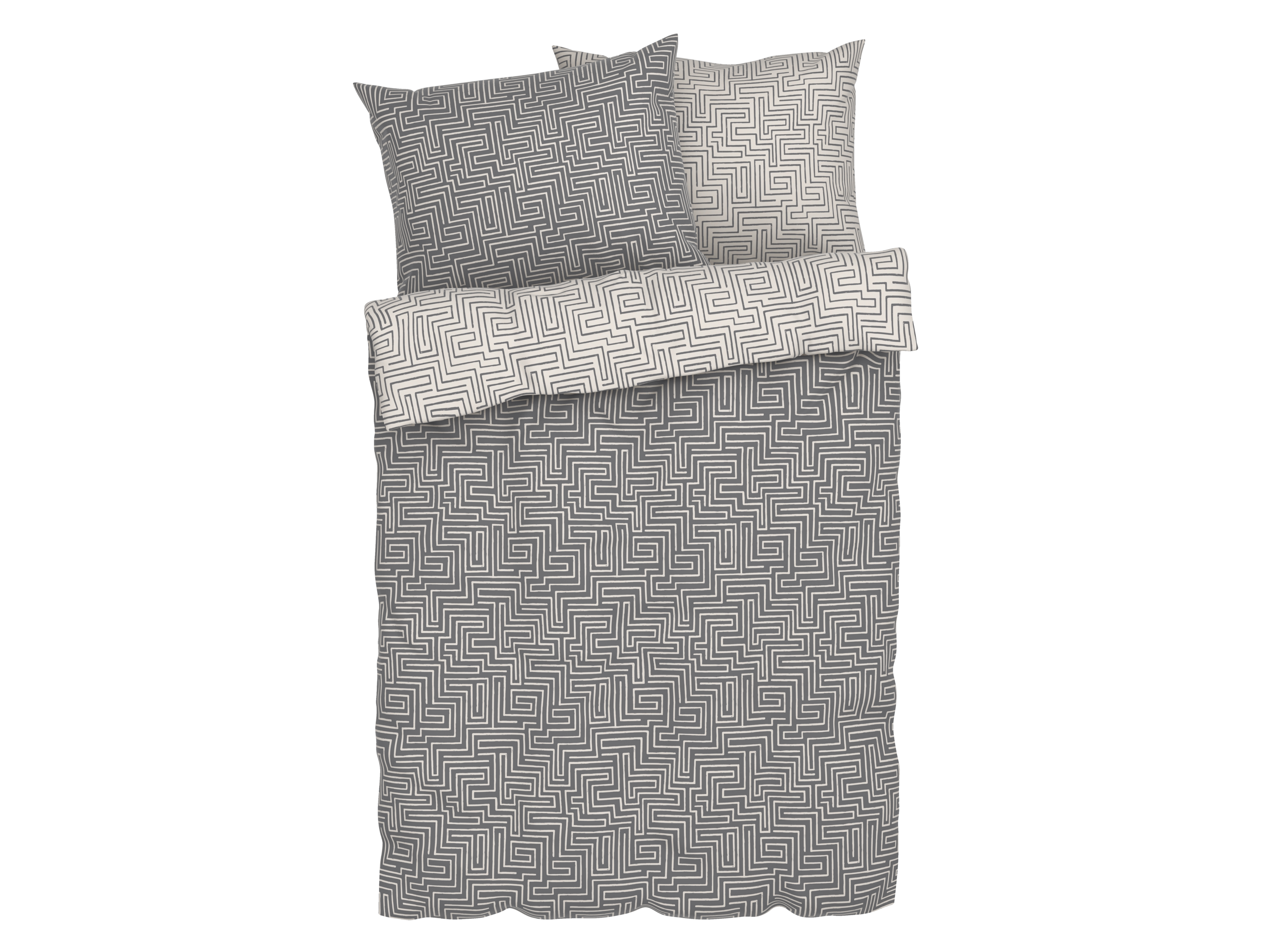 Livarno home Pościel z mikrofibry satynowej, 160 x 200 cm Geometryczny