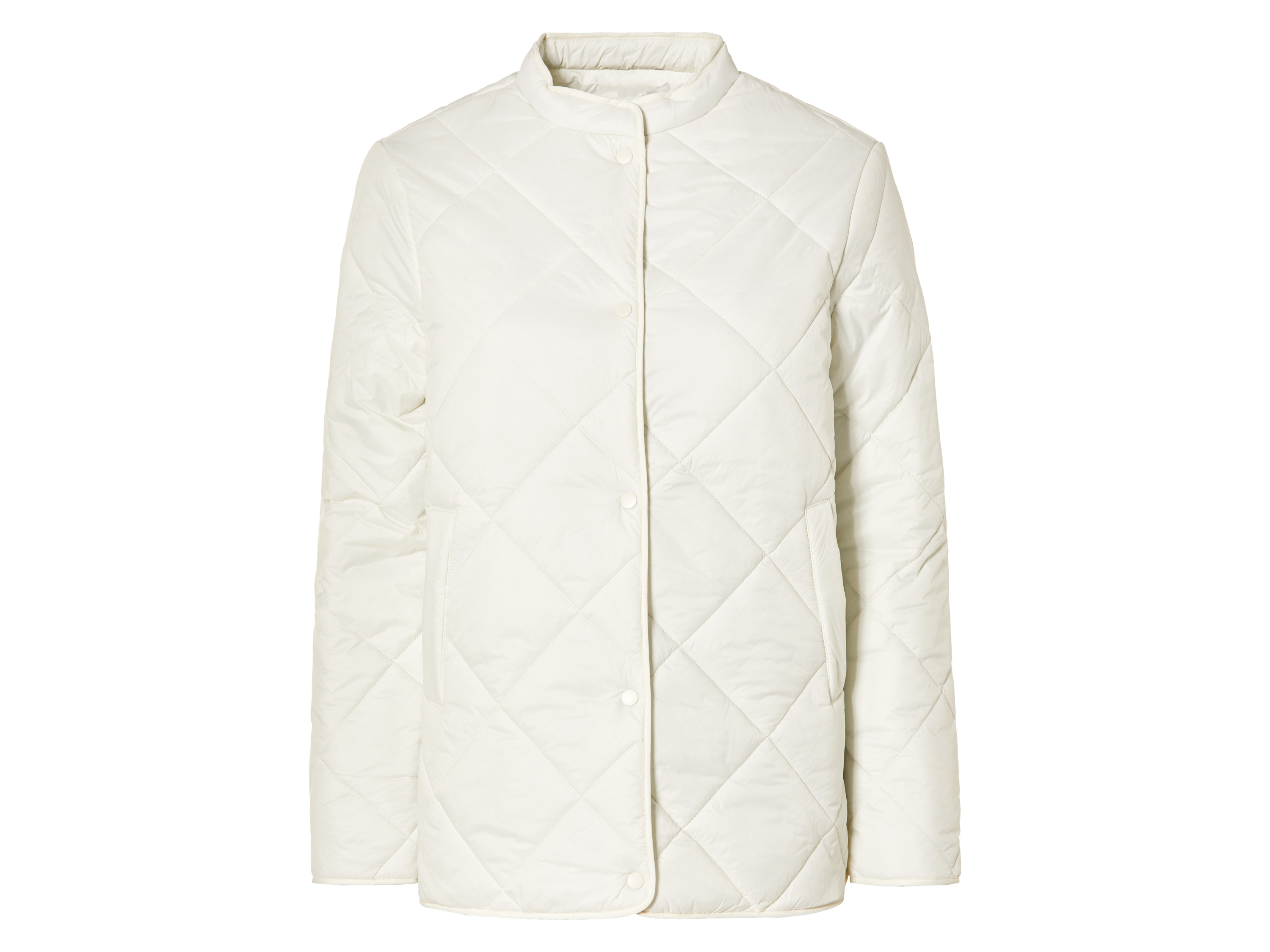 esmara Lekka pikowana kurtka damska, wiatroszczelna Biały, XS 32/34