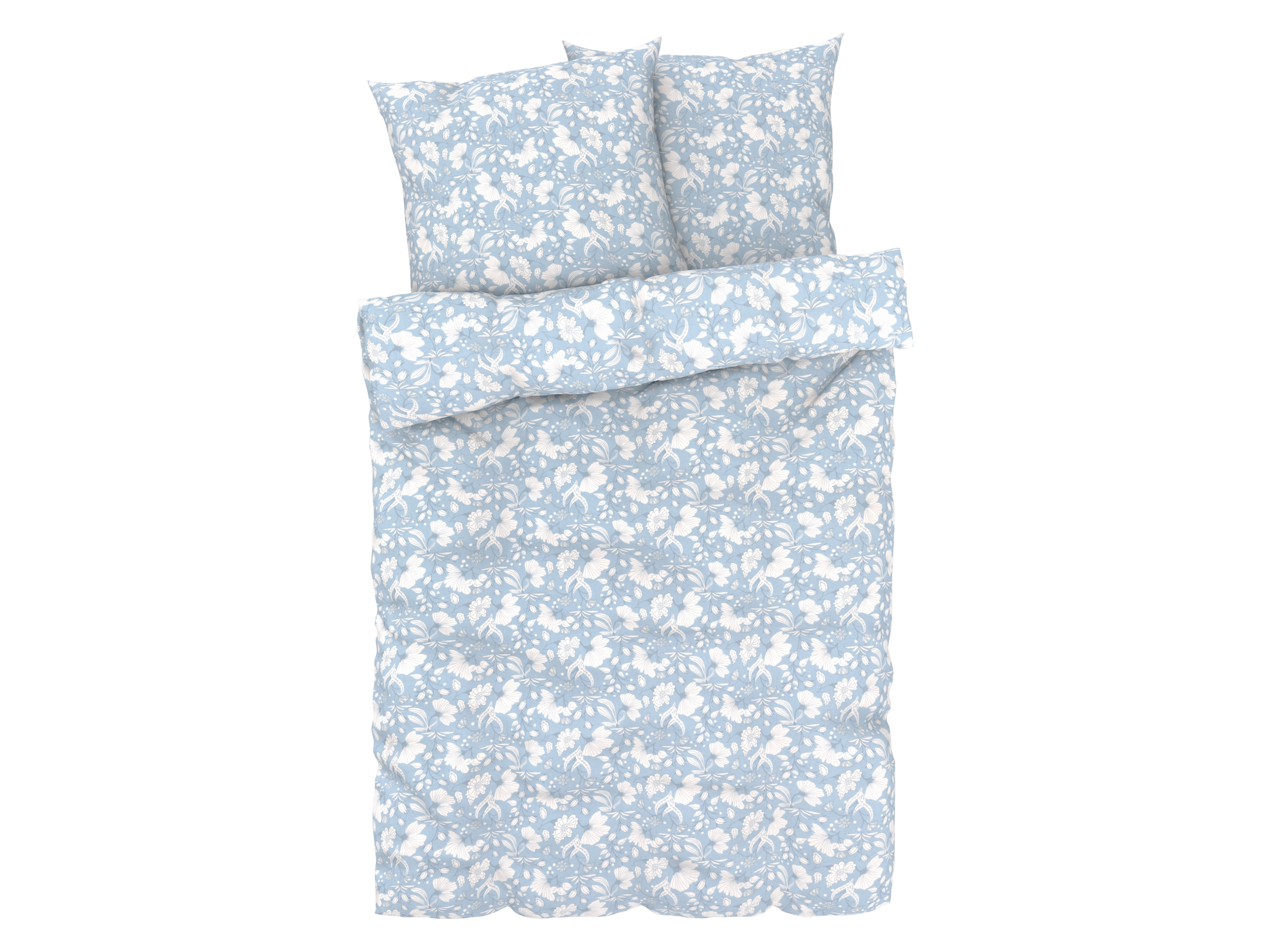 Livarno home Pościel z bawełny satynowej, 220 x 200 cm Niebieski