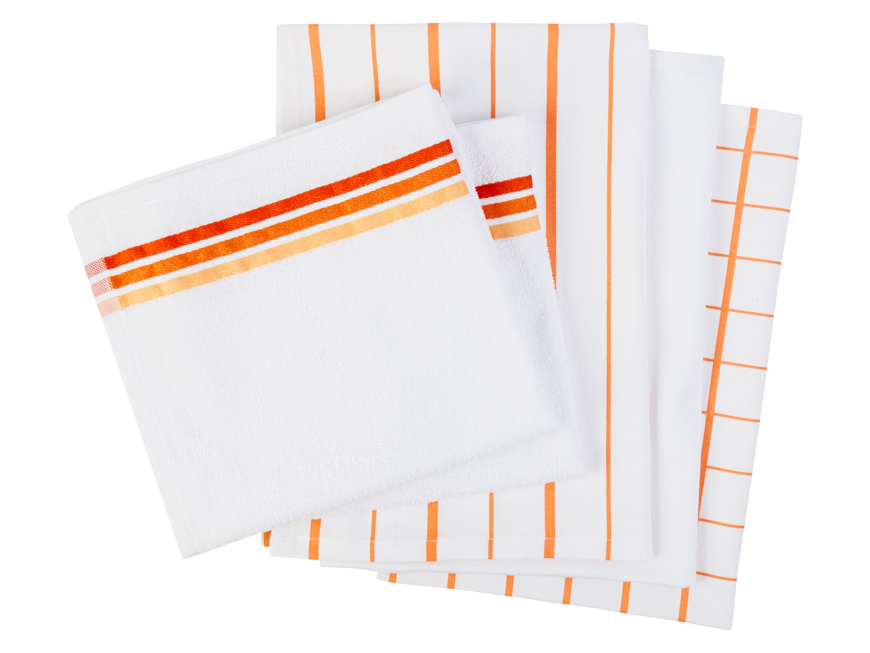 Livarno home Zestaw ściereczek kuchennych, 5 sztuk Pomarańczowy