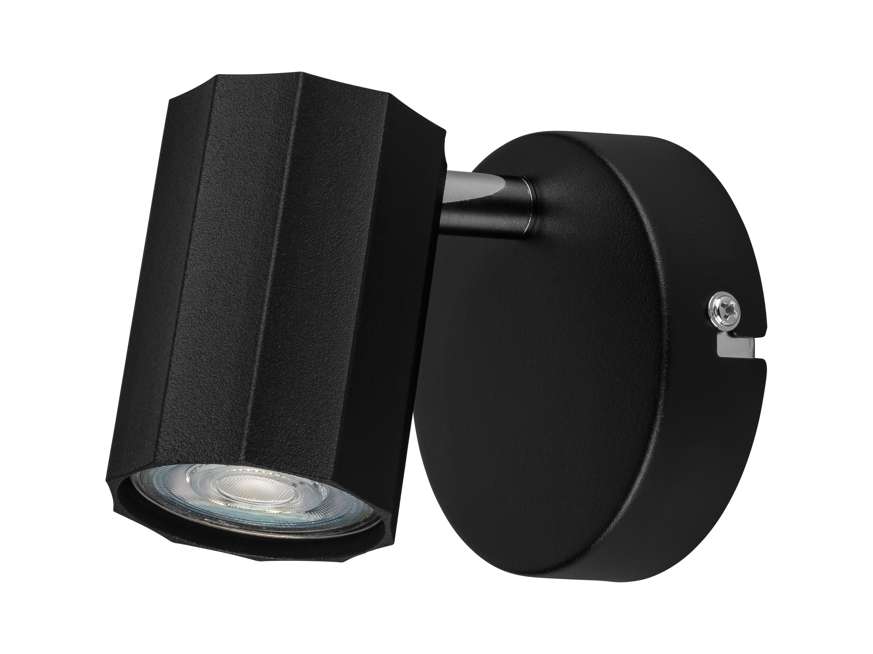 Livarno home Lampa ścienno-sufitowa z regulowanym reflektorem Okrągły, czarny