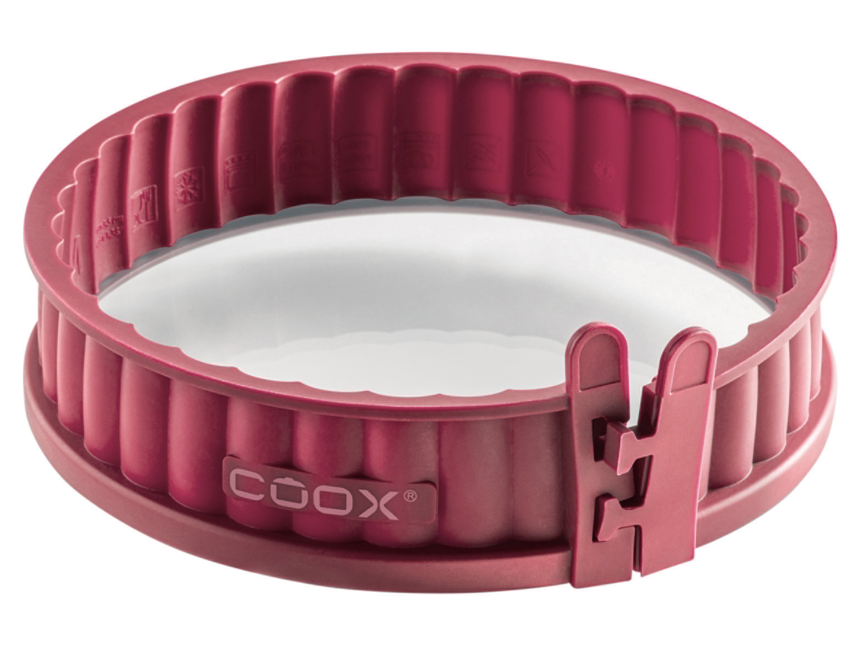 Coox Forma do quiche ze szklanym dnem, Ø 18 cm Bordowy