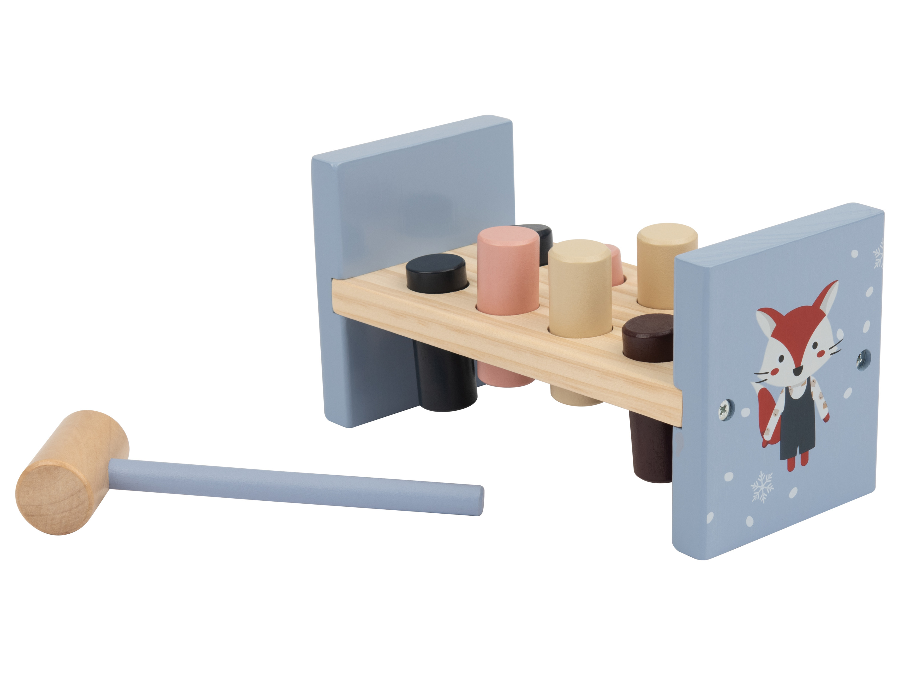 lupilu Drewniany pociąg / Przebijanka / Sorter kształtów Przebijanka