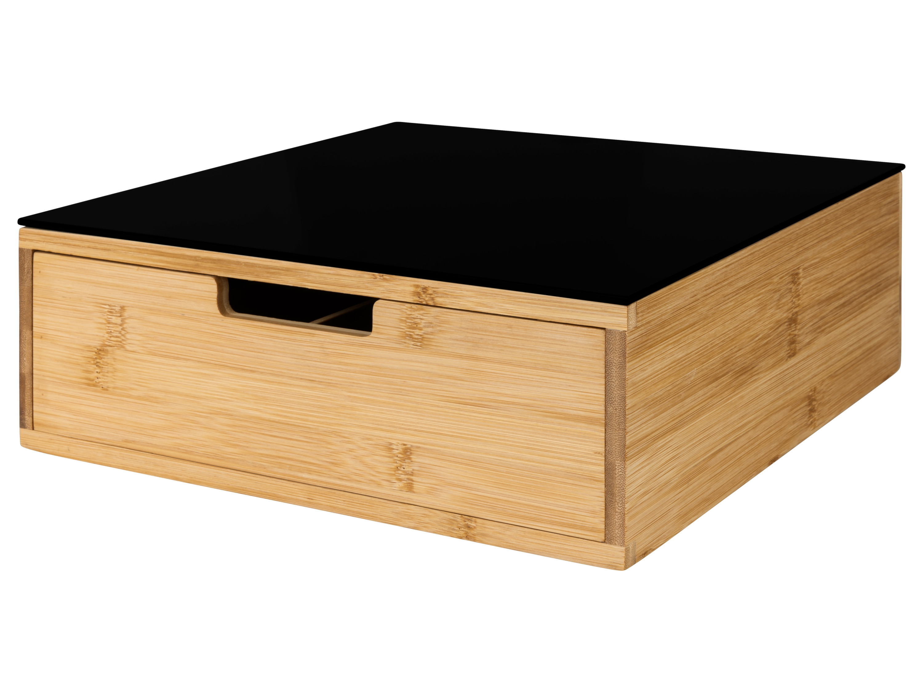 Livarno home Pudełko z szufladką, 8 przegródek, z blokadą wysuwu Czarny