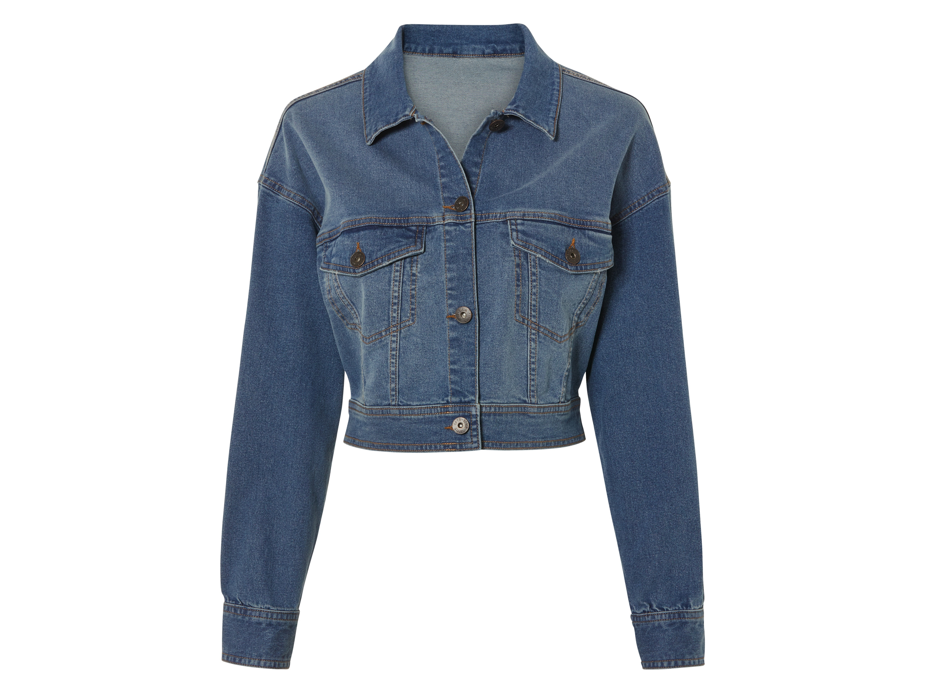 esmara Kurtka jeansowa damska kurtka z biobawełną Ciemnoniebieski, 38