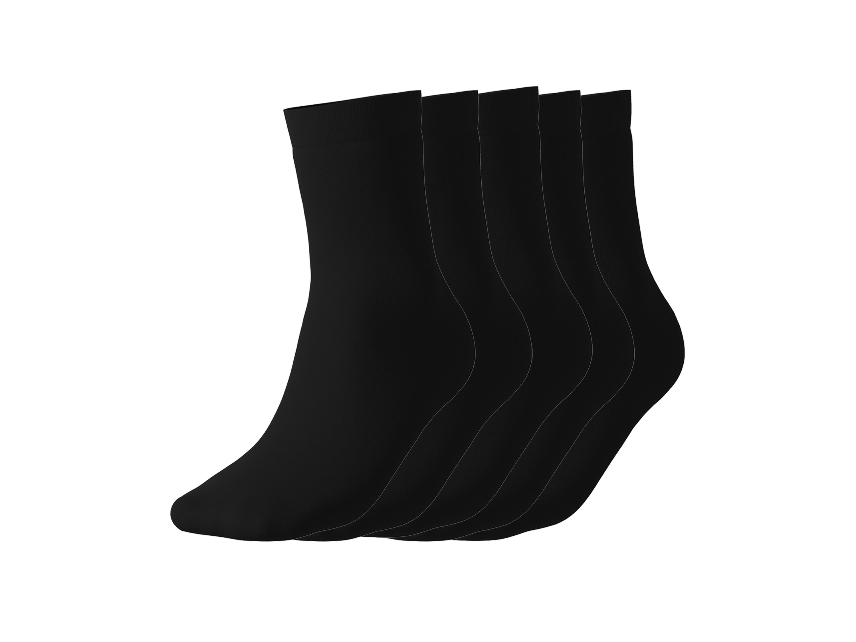 esmara Skarpetki termiczne dziecięce z biobawełną, 5 par Czarny, 31-34