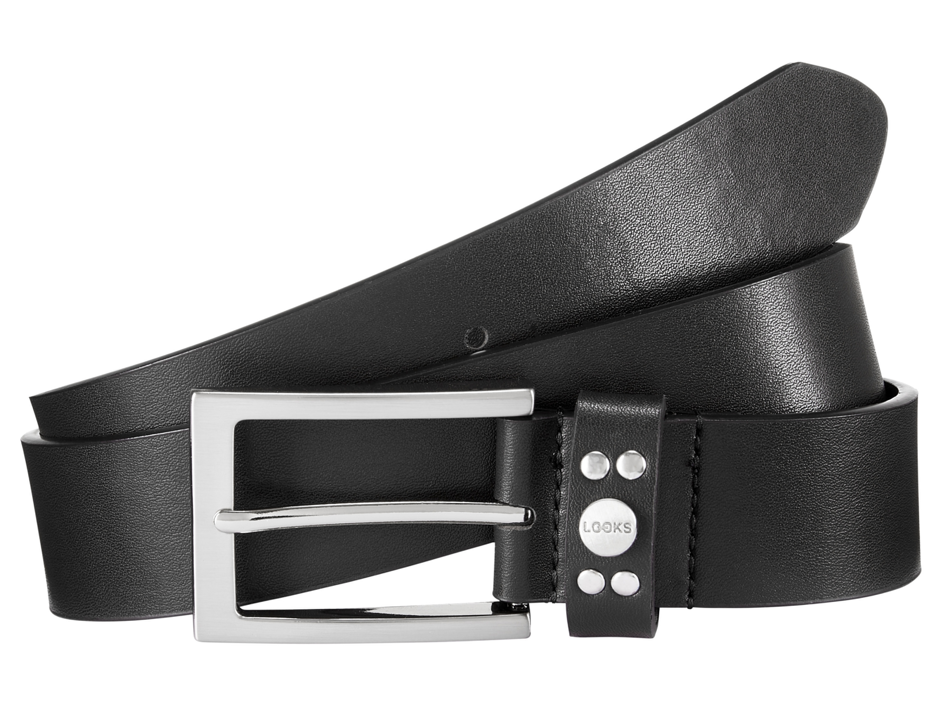 Looks by Wolfgang Joop Pasek skórzany męski Czarny, 110-115