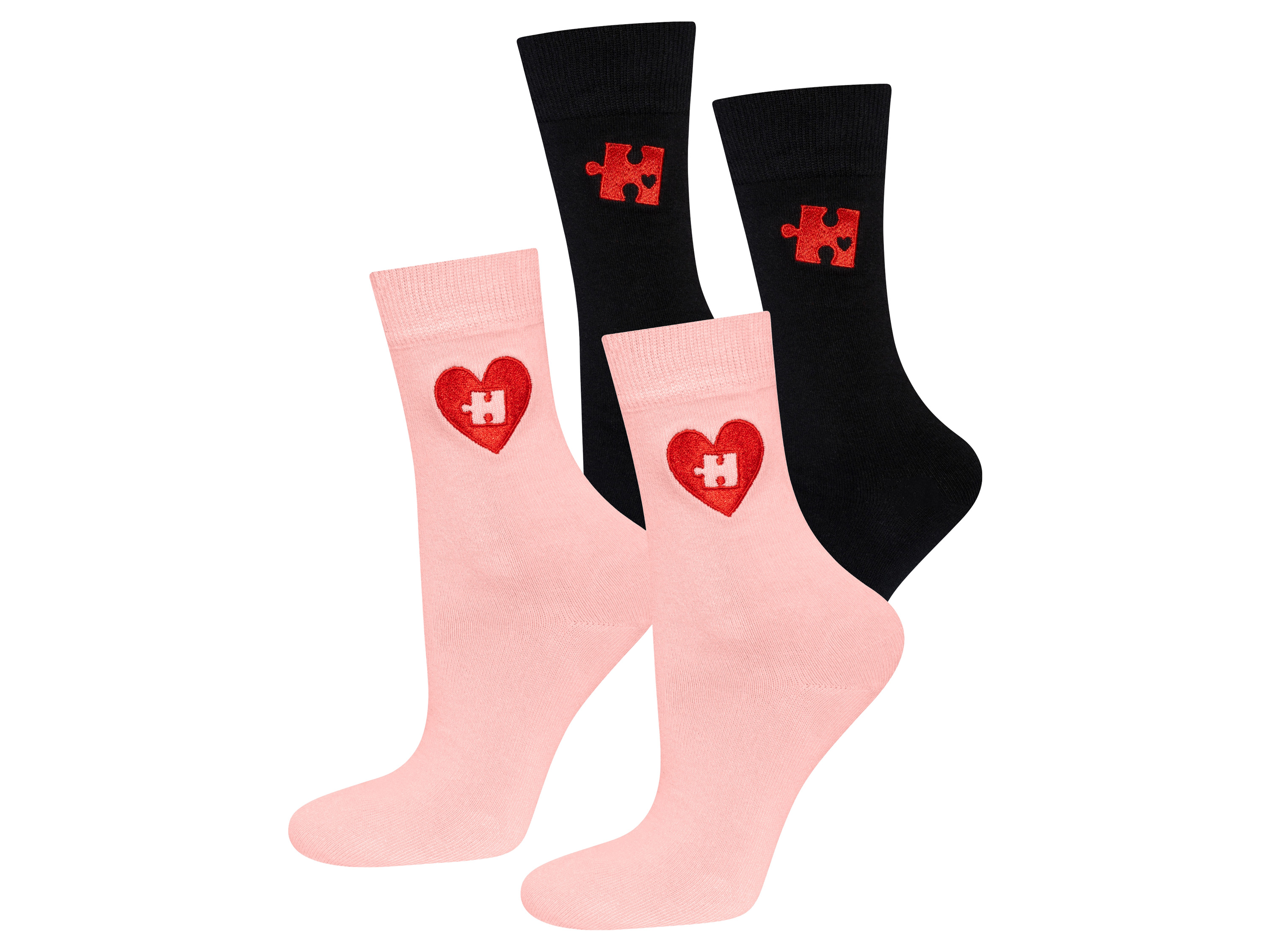 Soxo Skarpetki damskie / męskie z bawełną, 2 pary Puzzle