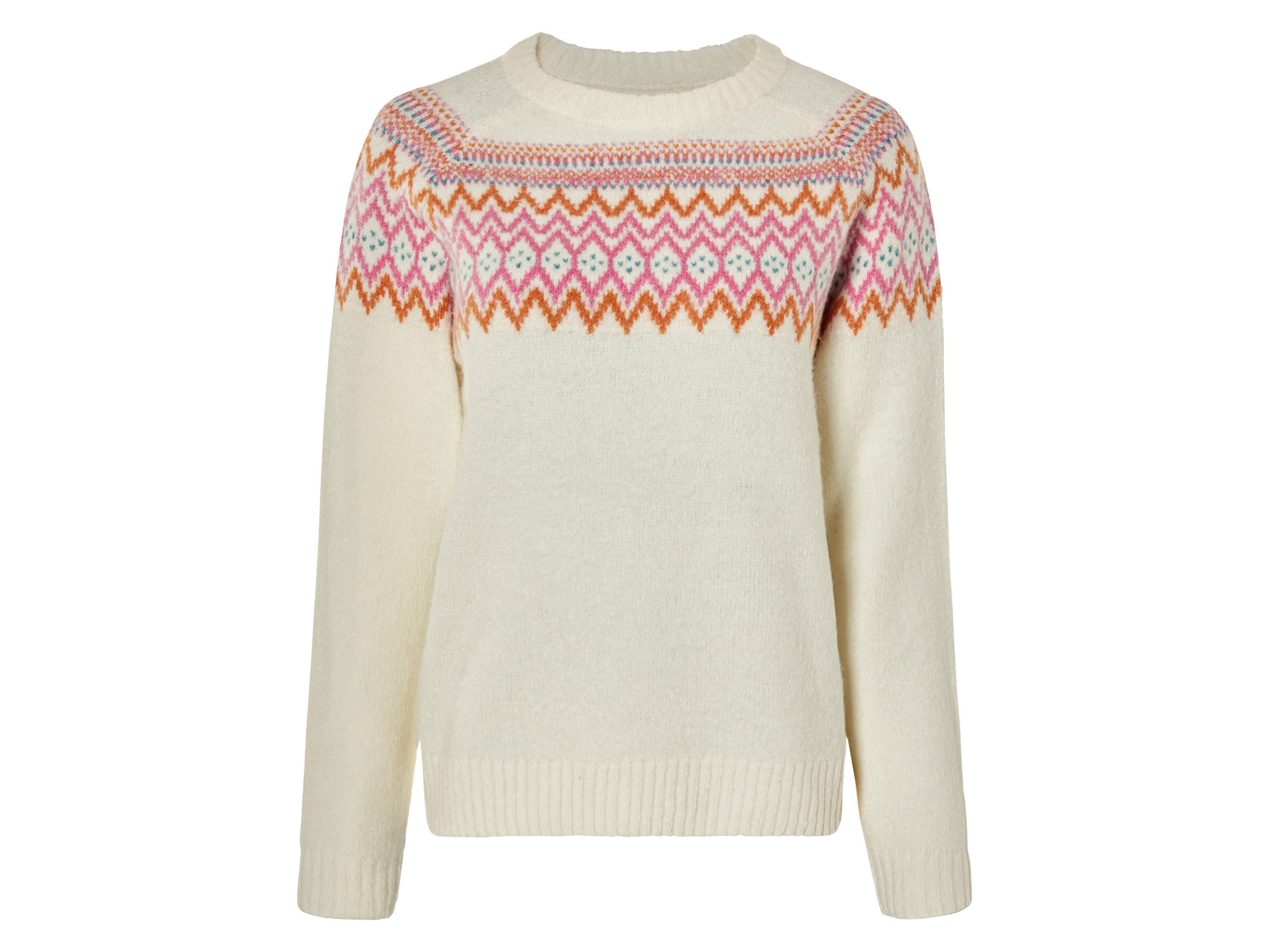 esmara Sweter damski z grubej dzianiny Biały, L44/46