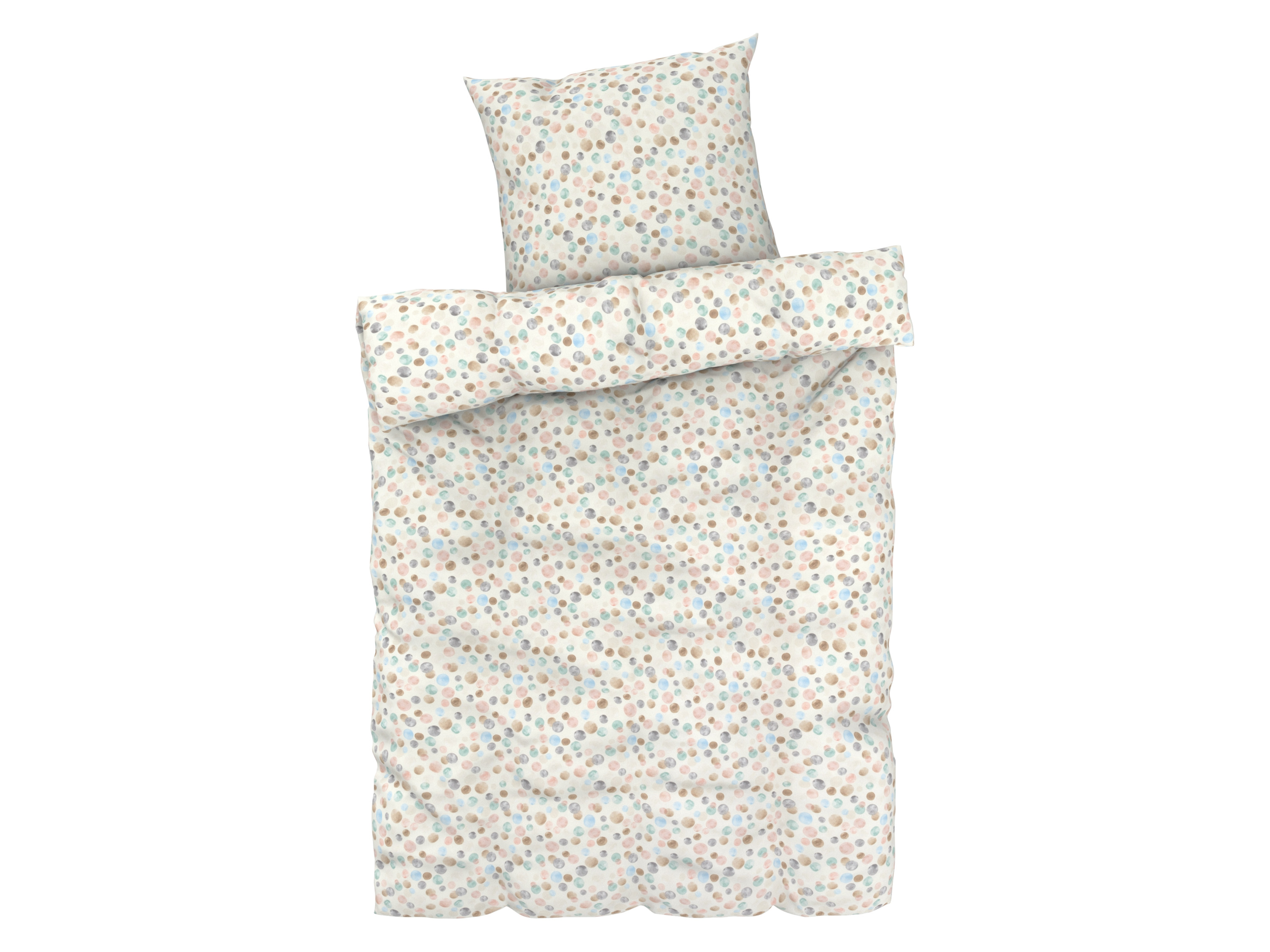 Livarno home Pościel z mikrowłókna satynowego, 140 x 200 cm Kropki