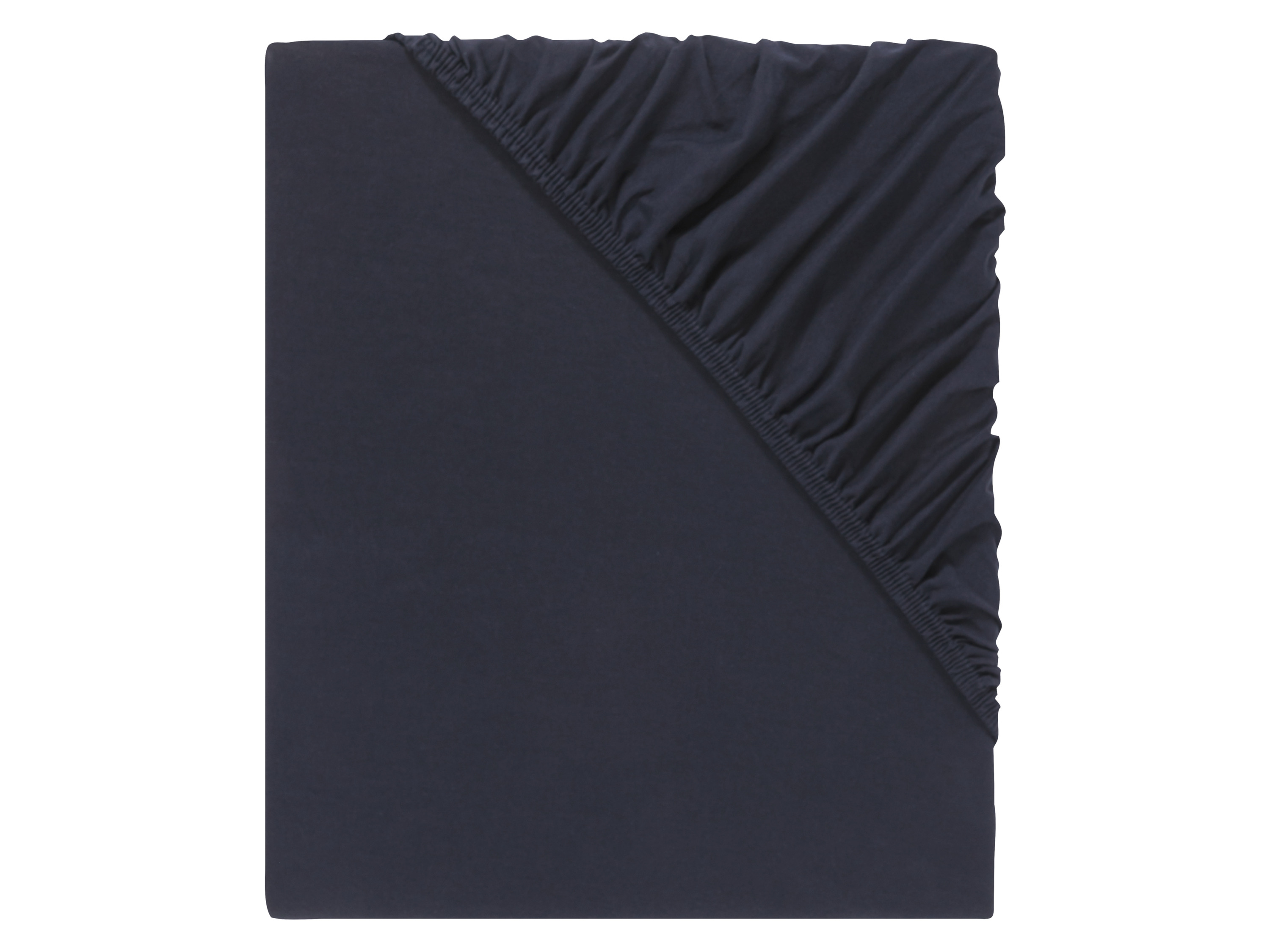 Livarno home Prześcieradło z dżerseju z gumką, 140-160 x 200 cm Ciemnoniebieski