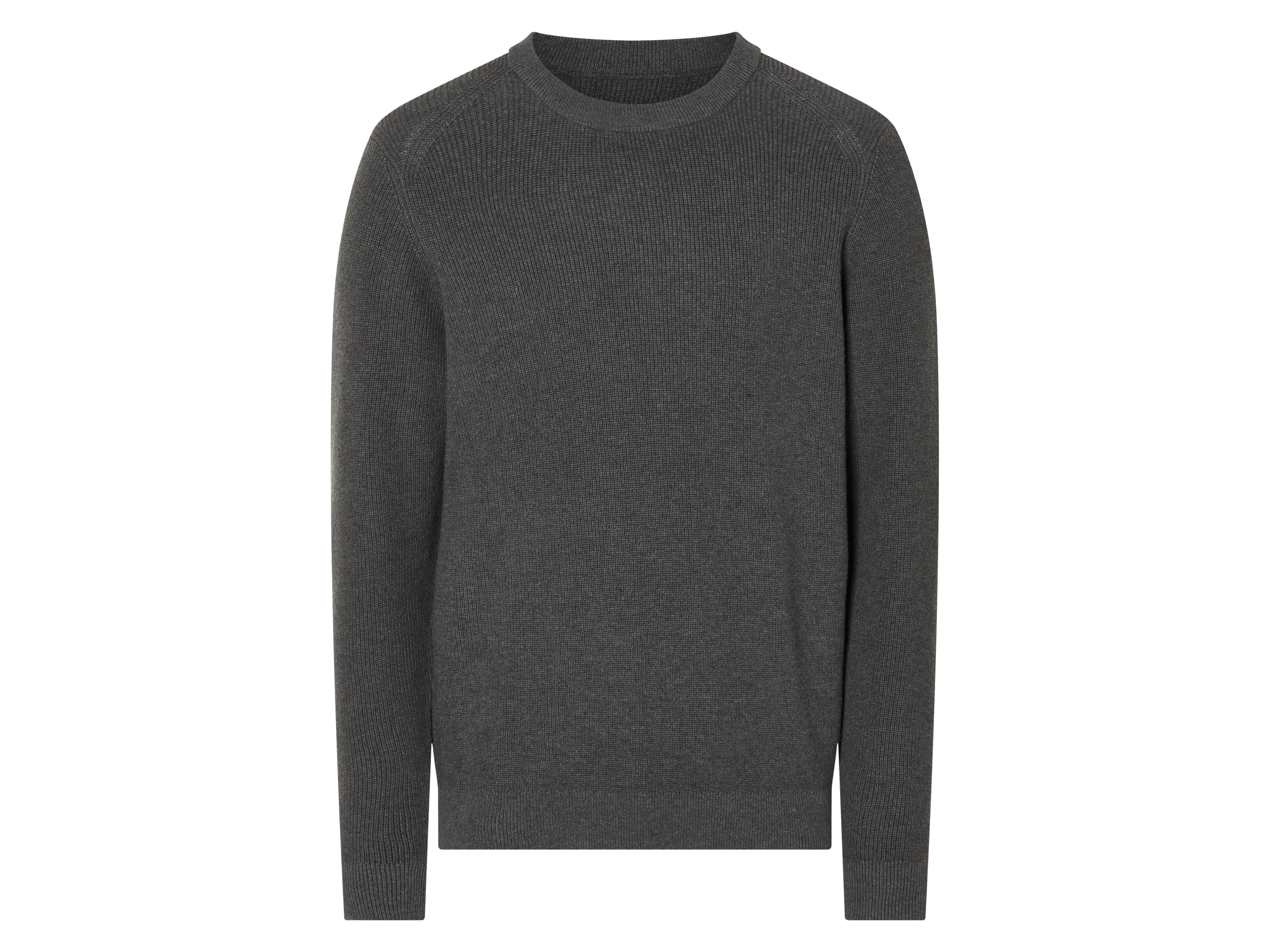 esmara Men Sweter dzianinowy męski z bawełny Ciemnoszary, S 44/46