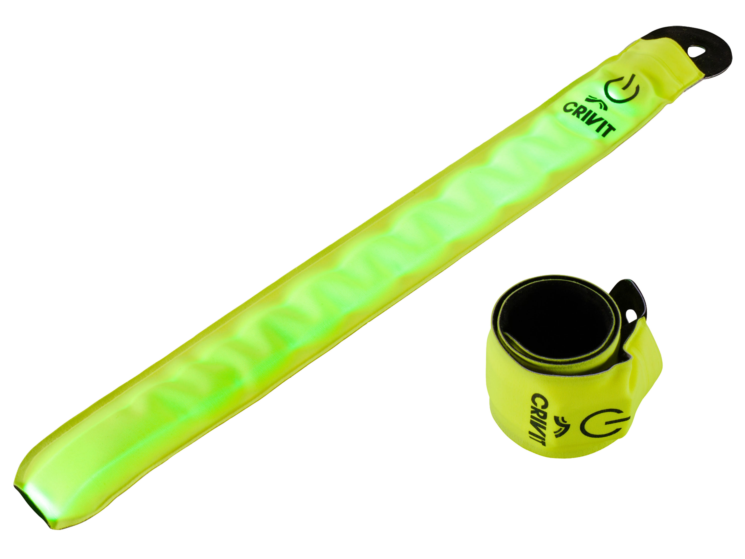 Crivit Zestaw świateł LED do biegania Zestaw 2 opasek zatrzaskowych LED