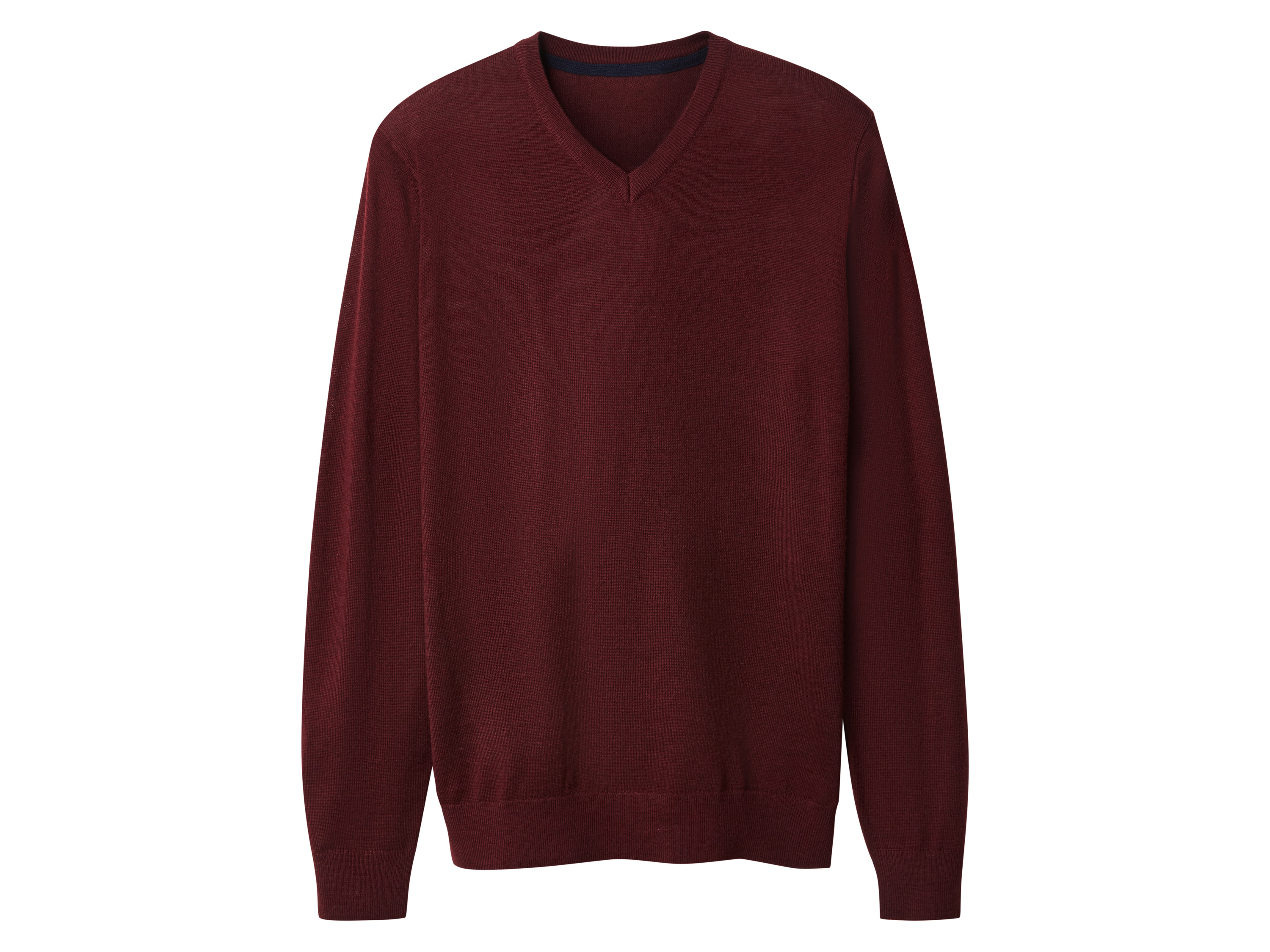 esmara Men Sweter męski premium z wełną merino Bordowy, M 48/50
