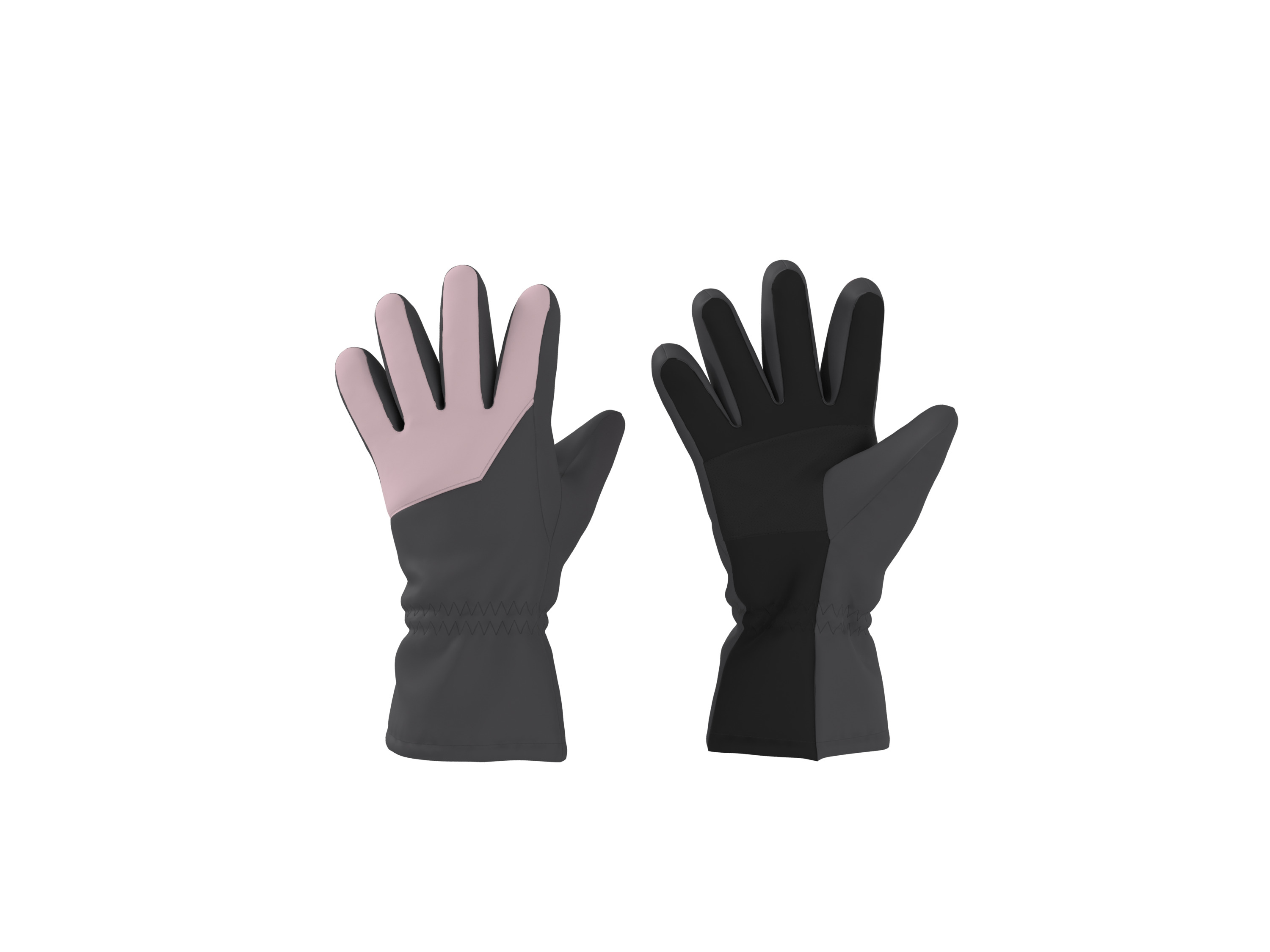 esmara Rękawiczki zimowe Różowy/szary, 8