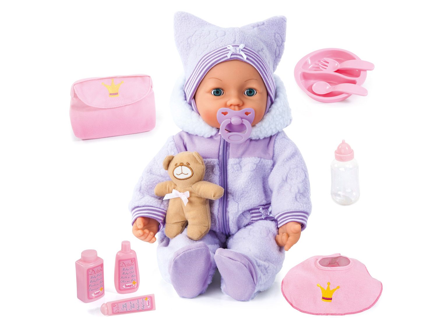 Bayer Design Lalka bobas interaktywna Piccolina Magic Eyes