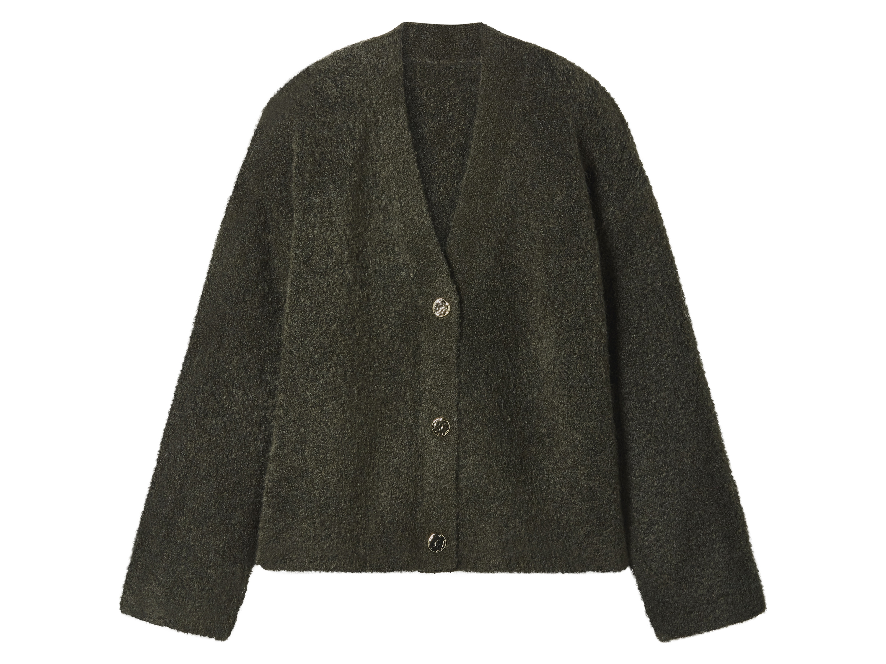 esmara Kardigan damski bouclé Oliwkowy, M40/42