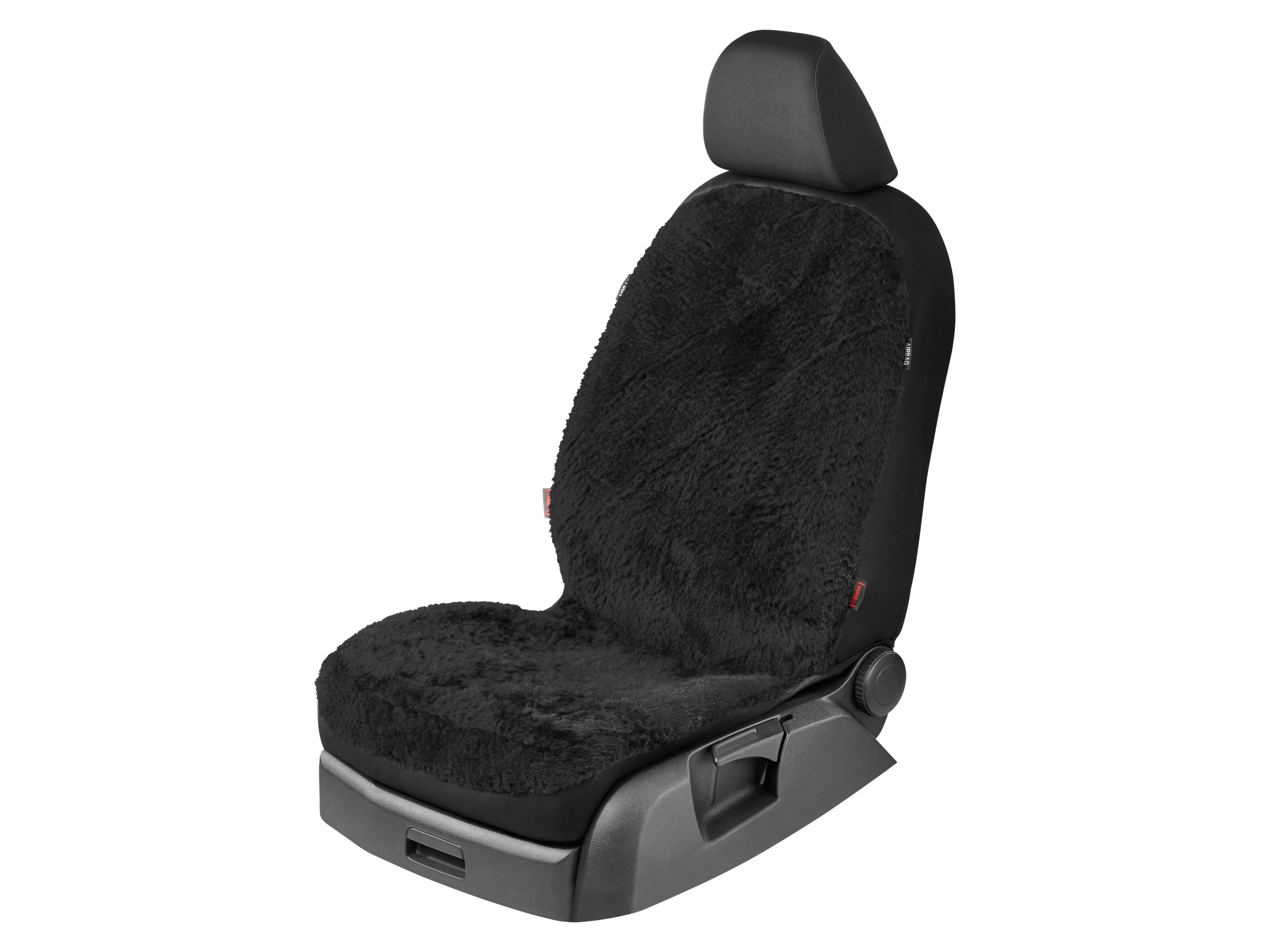 Ultimate Speed Pokrowiec na fotel samochodowy z skóry jagnięcej Czarny
