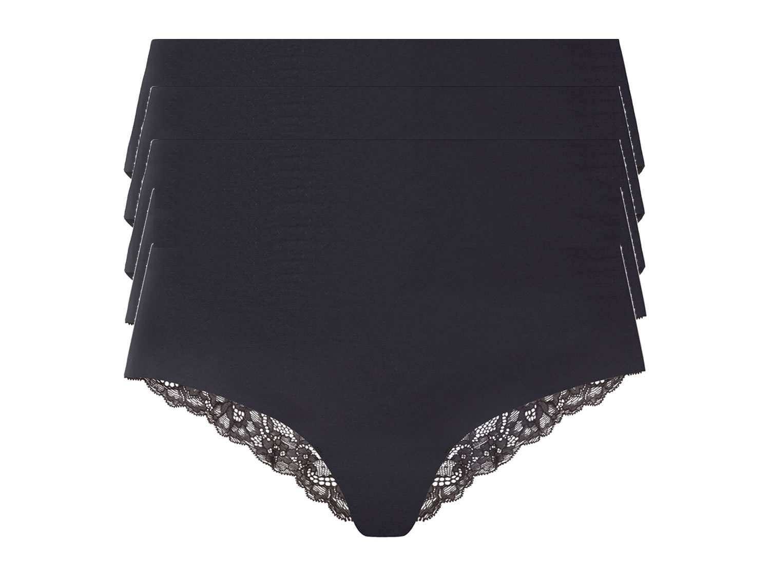 esmara Hipstery damskie cięte laserowo, 5 par XS 32-34, Czarny