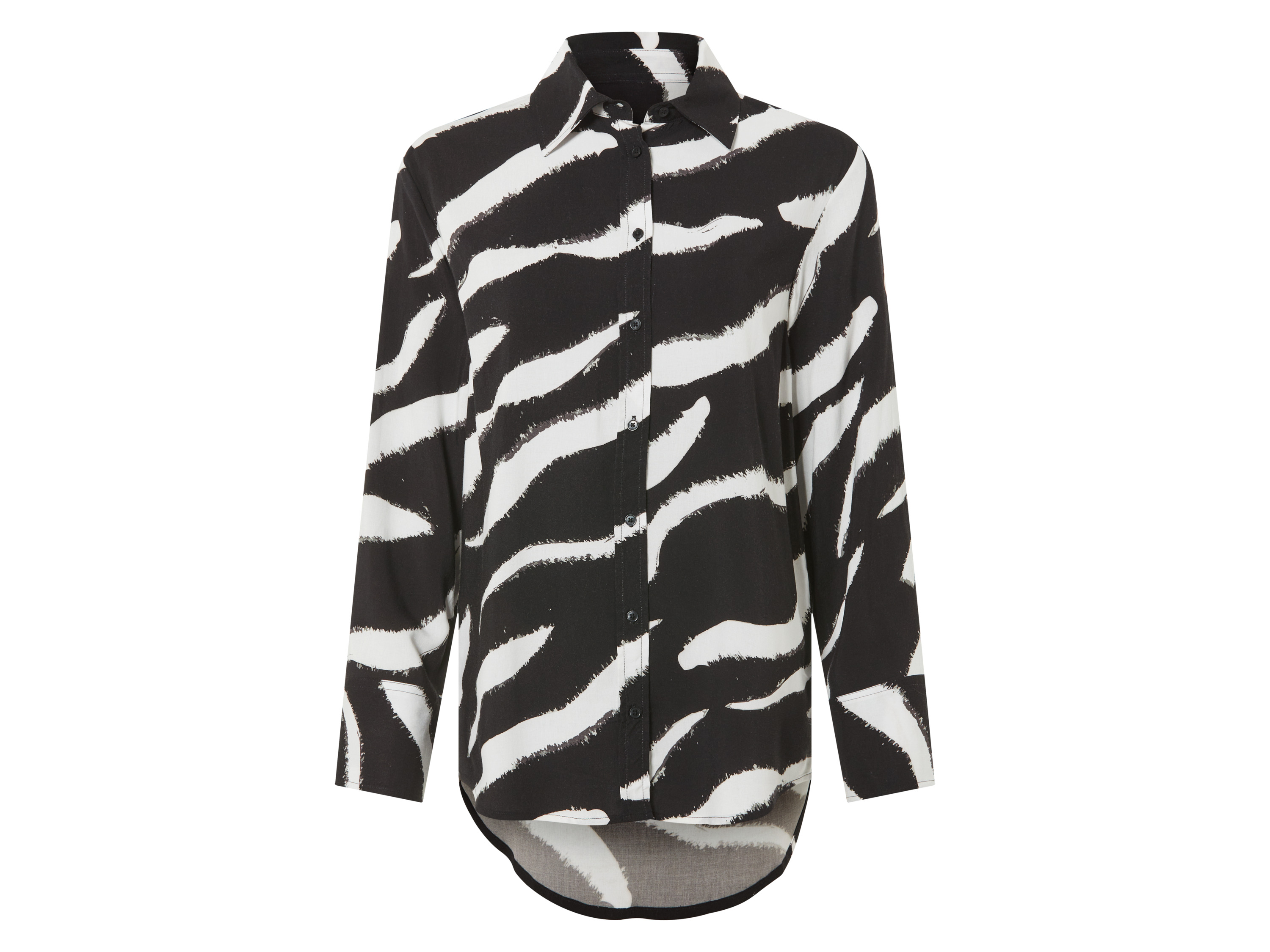 esmara Bluzka damska z wiskozy Wzór/czarny/biały, 44