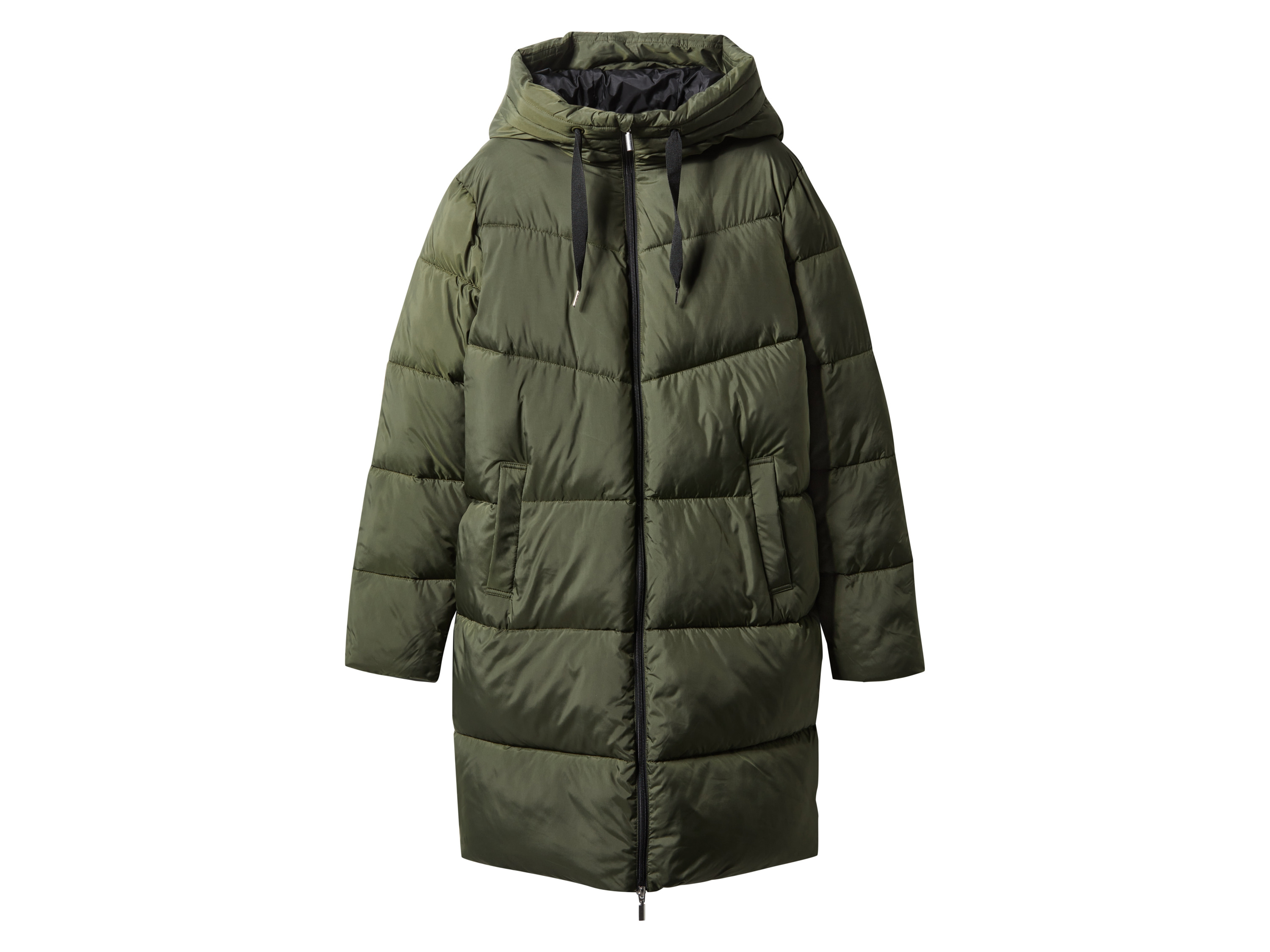 esmara Płaszcz pikowany damski Oliwkowy, XS 32/34