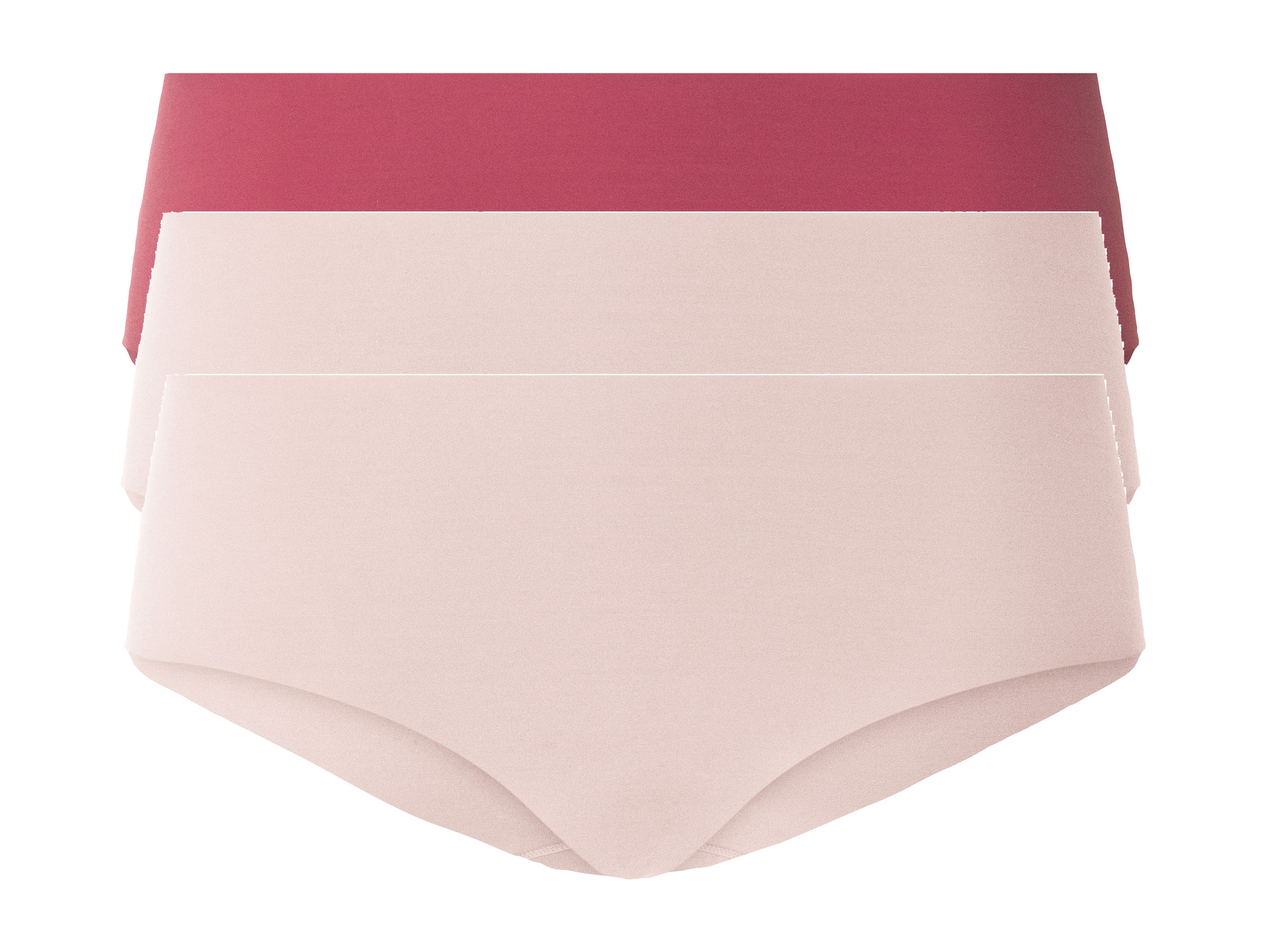 esmara Hipstery damskie cięte laserowo, 3 pary Czerwony/różowy, M40/42