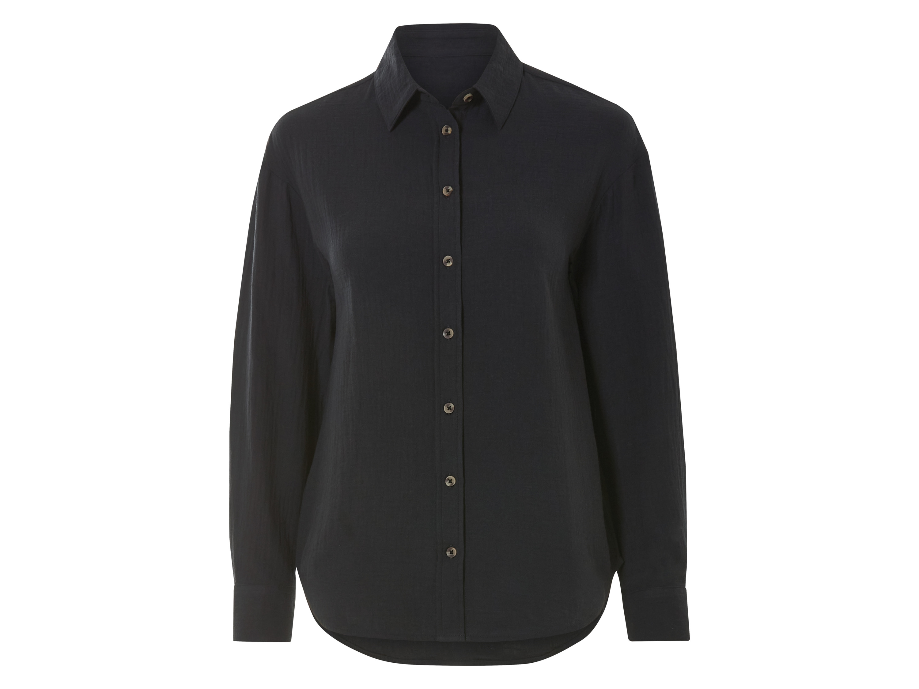 esmara Koszula damska z bawełny muślinowej Czarny, 36