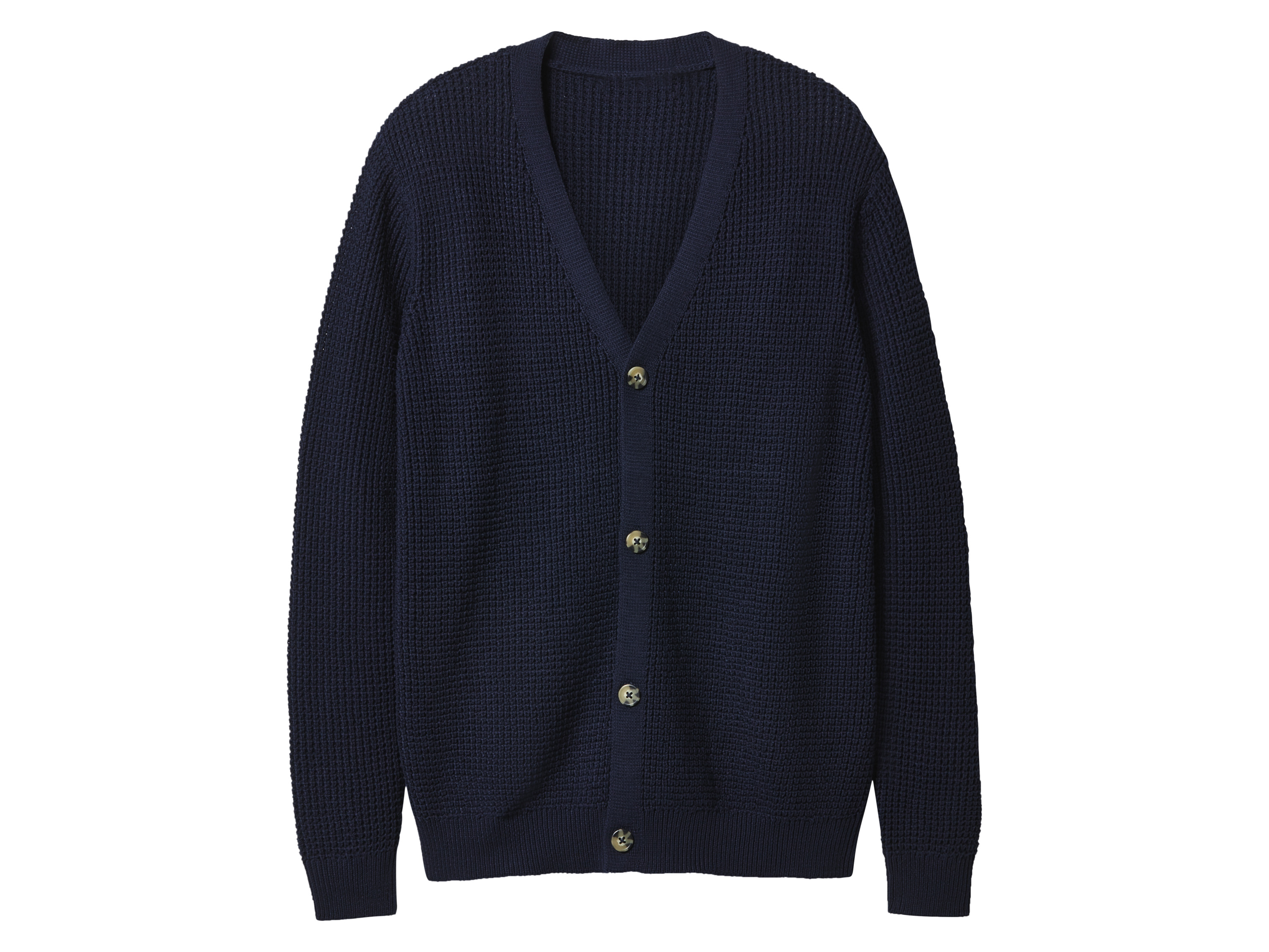 esmara Men Kardigan dzianinowy męski z bawełną Niebieski, M 48/50