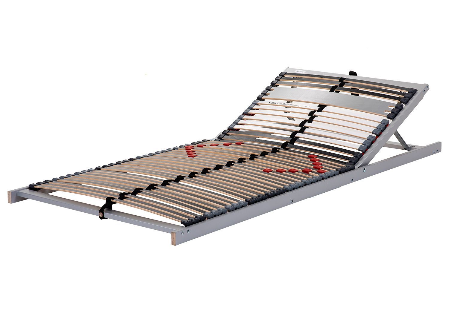 BeCo 7-strefowy luksusowy stelaż Trio Powerflex z 42 listwami i obniżeniem ramion, regulowany zagłówek 90 x 200 cm