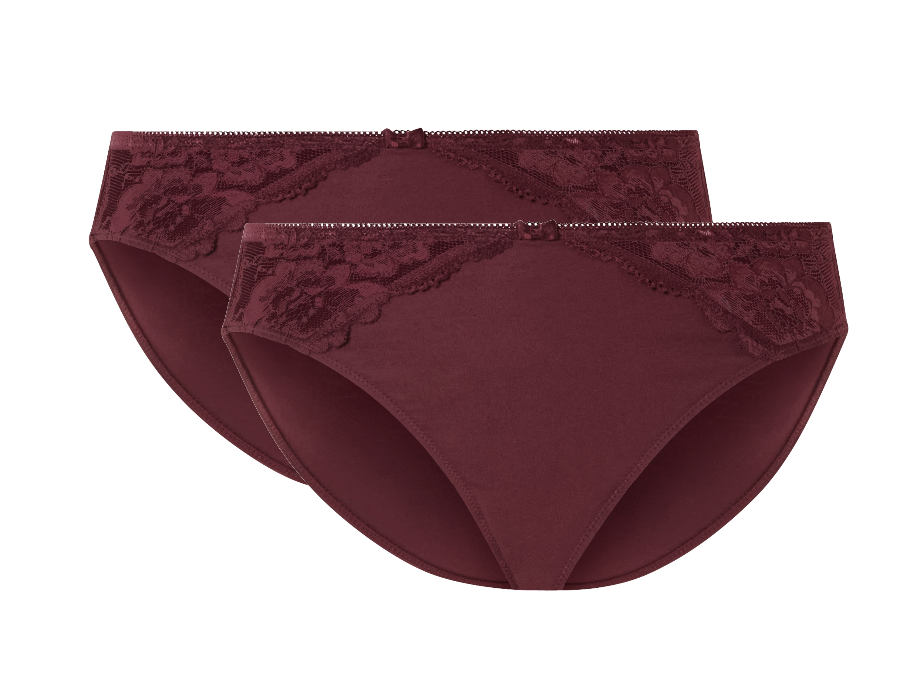 esmara Figi damskie z koronką, 2 pary Czerwony, Xl48/50