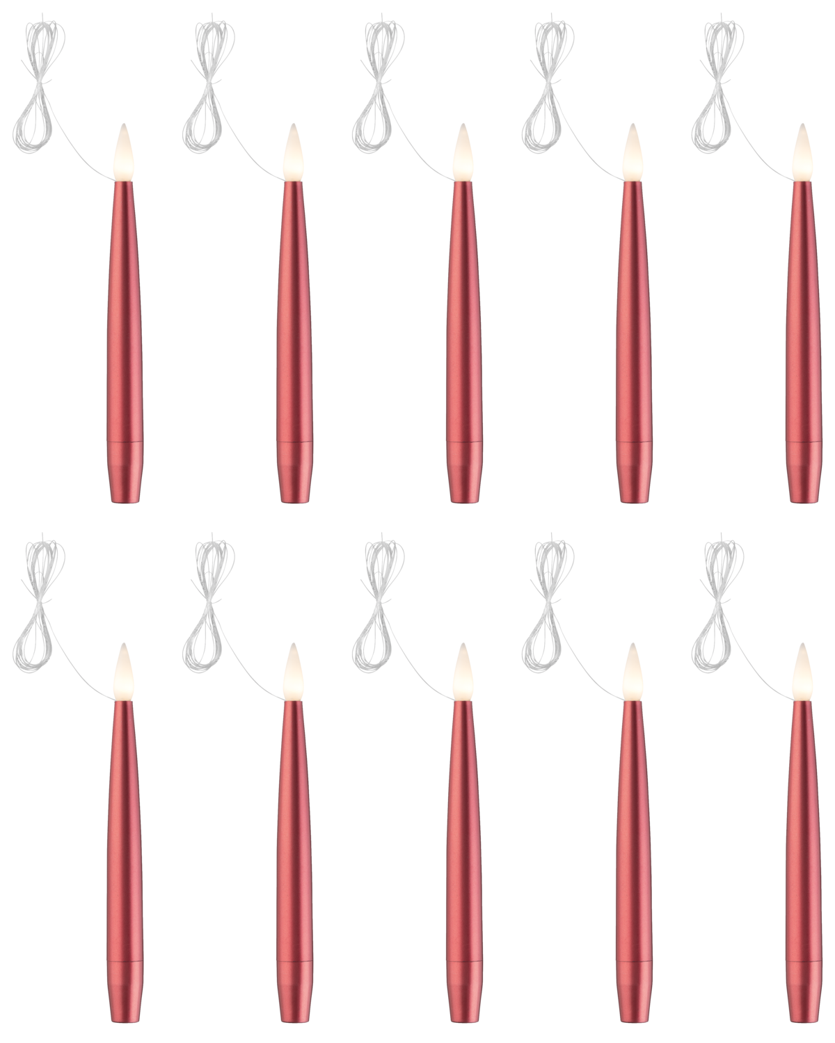 Livarno home Świece choinkowe LED wiszące Czerwony