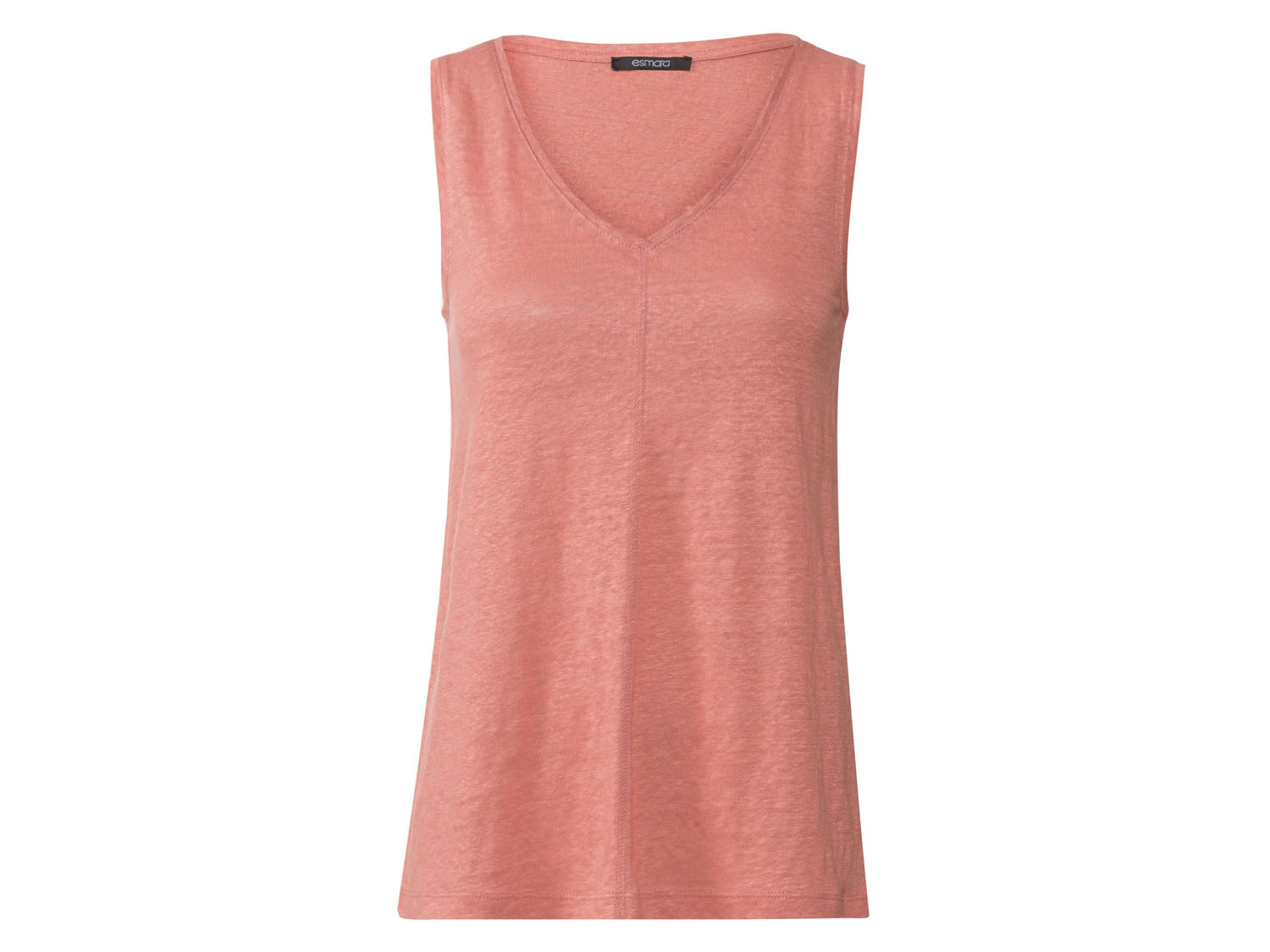 esmara Top damski z lnu Różowy, XS 32/34