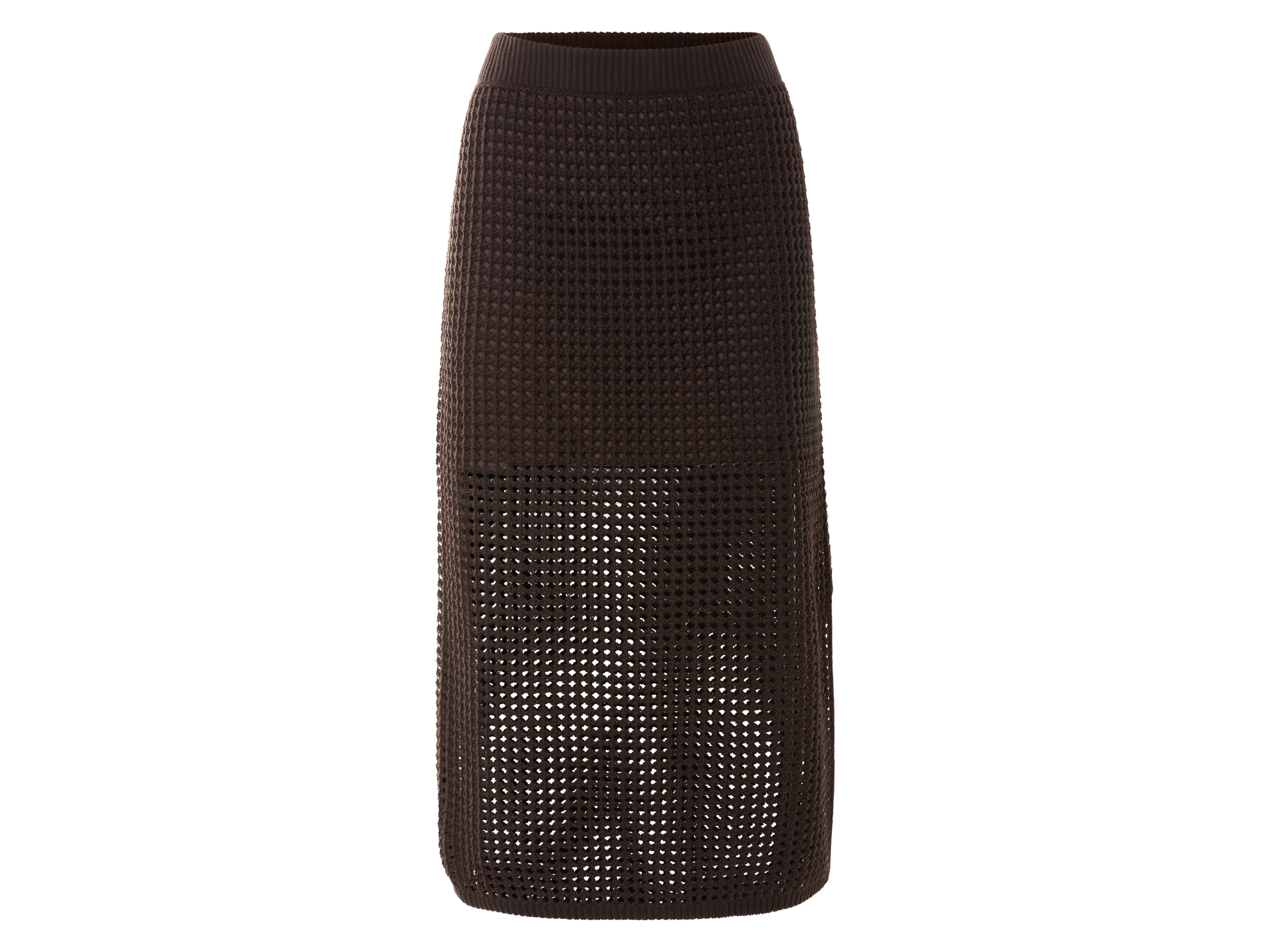 esmara Spódnica ażurowa midi Brązowy, S36/38