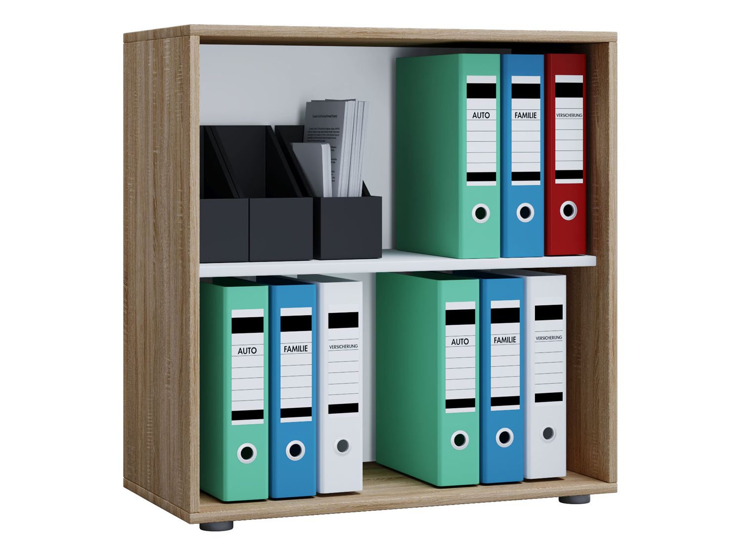 VCM Regał biurowy Lona Bez drzwi, Dąb sonoma, L