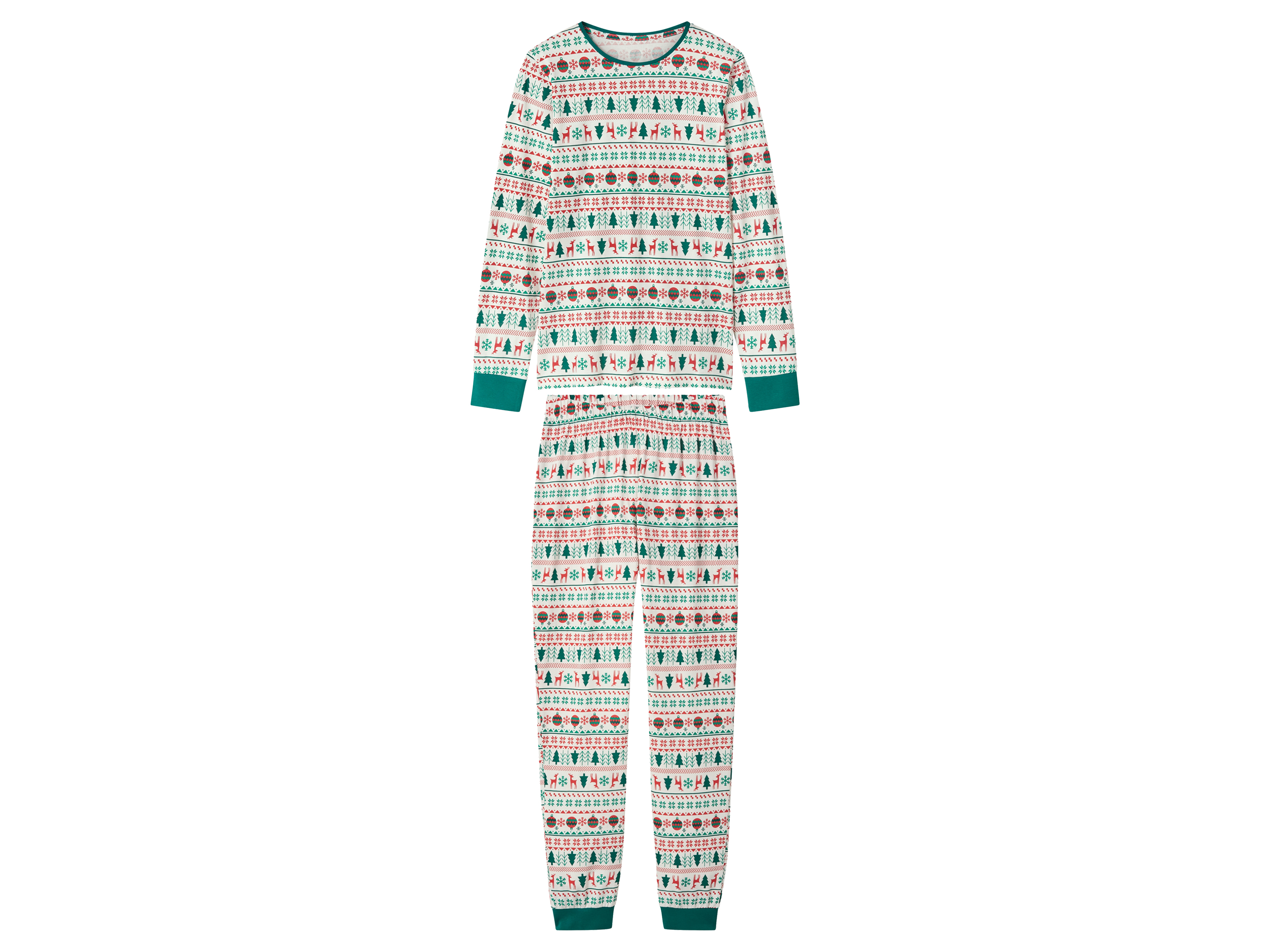 esmara Piżama damska z bawełny z motywem świątecznym Biały, Xl48/50