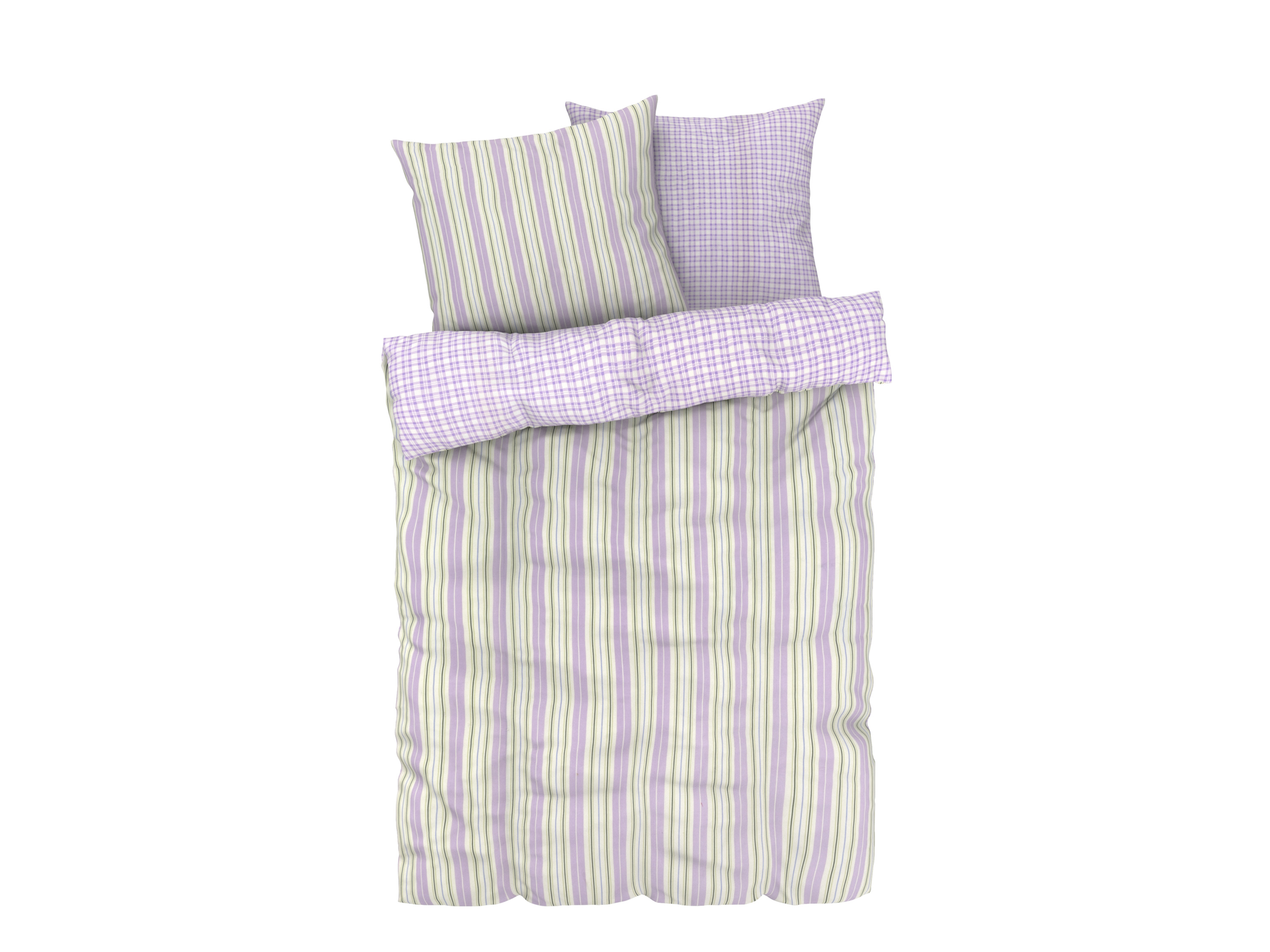 Livarno home Pościel z mikrowłókna satynowego, 160 x 200 cm W paski