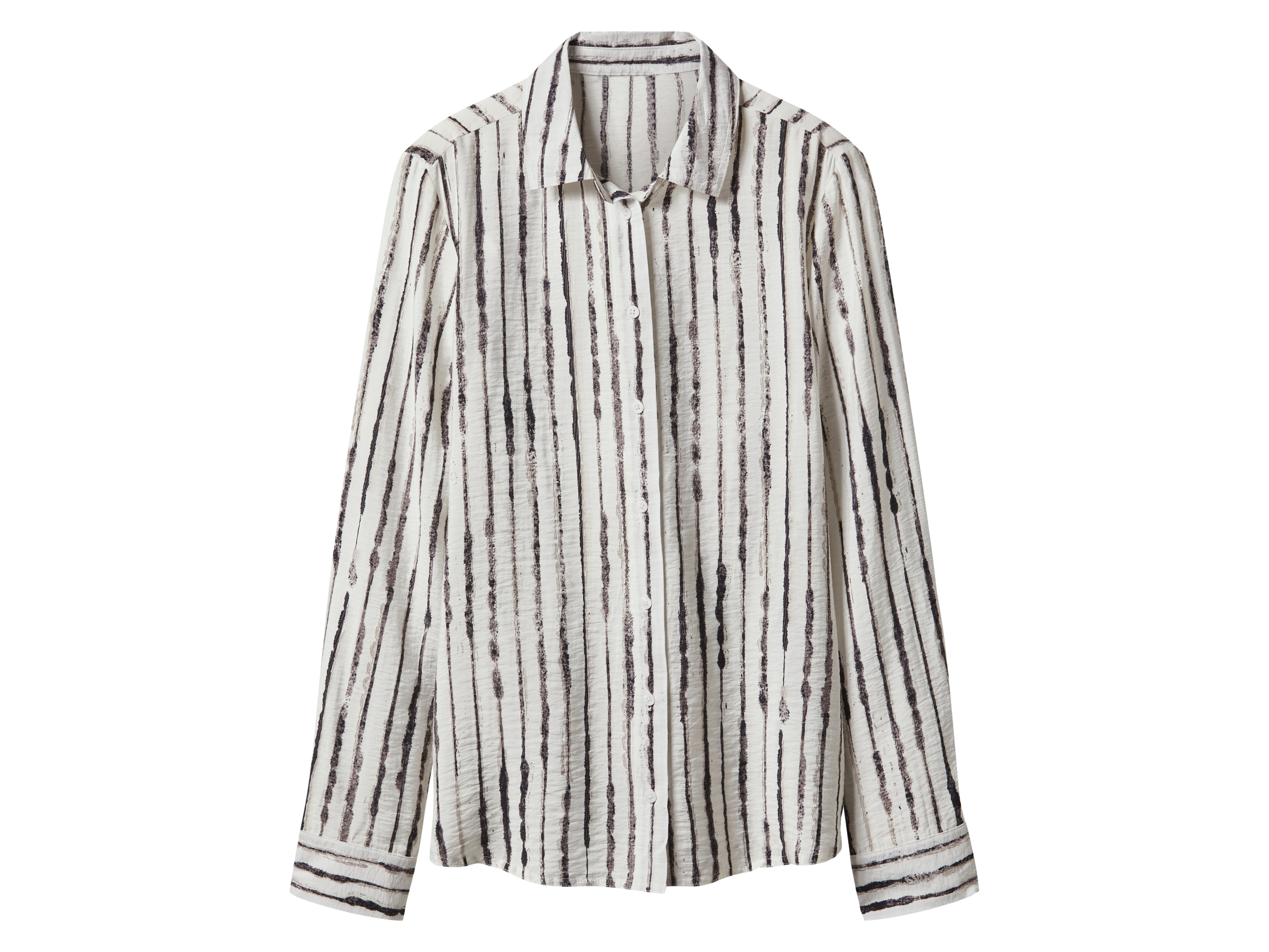 esmara Koszula damska z wiskozą W paski/ biały, 44