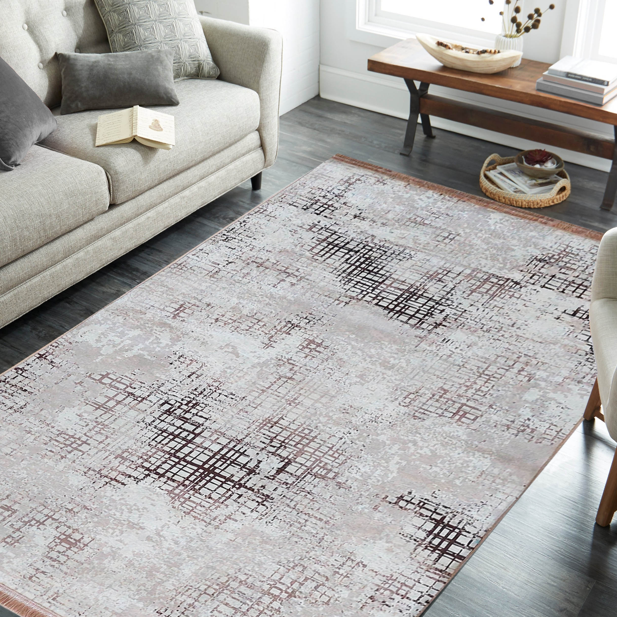 Dywan - 80 x 150 cm - Beżowy - Nowoczesny - Dywanopol