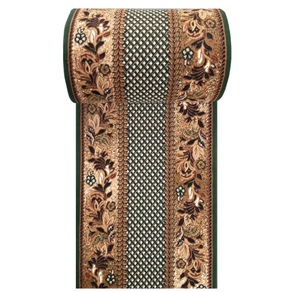 Chodniki dywanowe na metry Alfa 01 zielony 120 cm