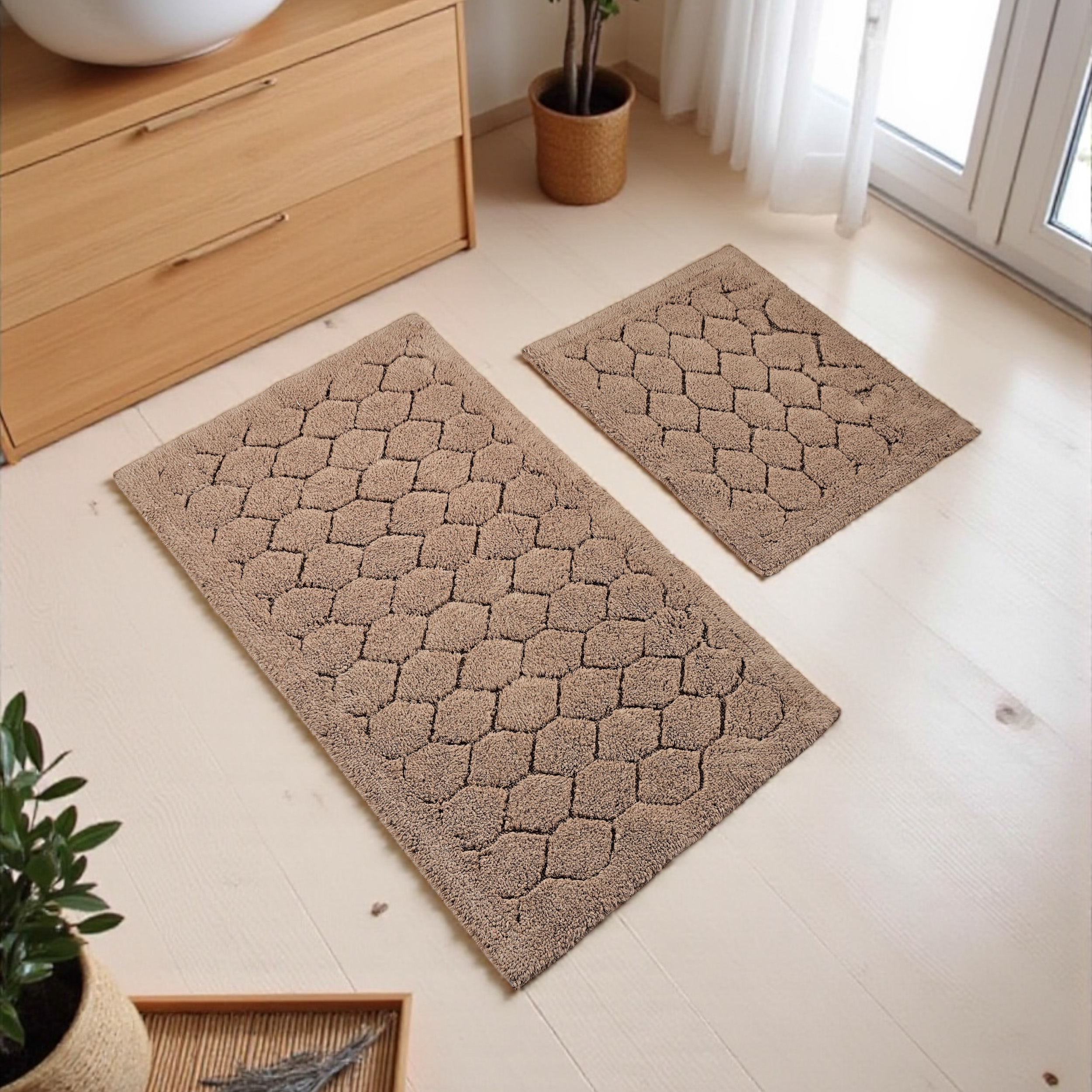 Komplet Dywaników Łazienkowych Boston 14 - Beżowy