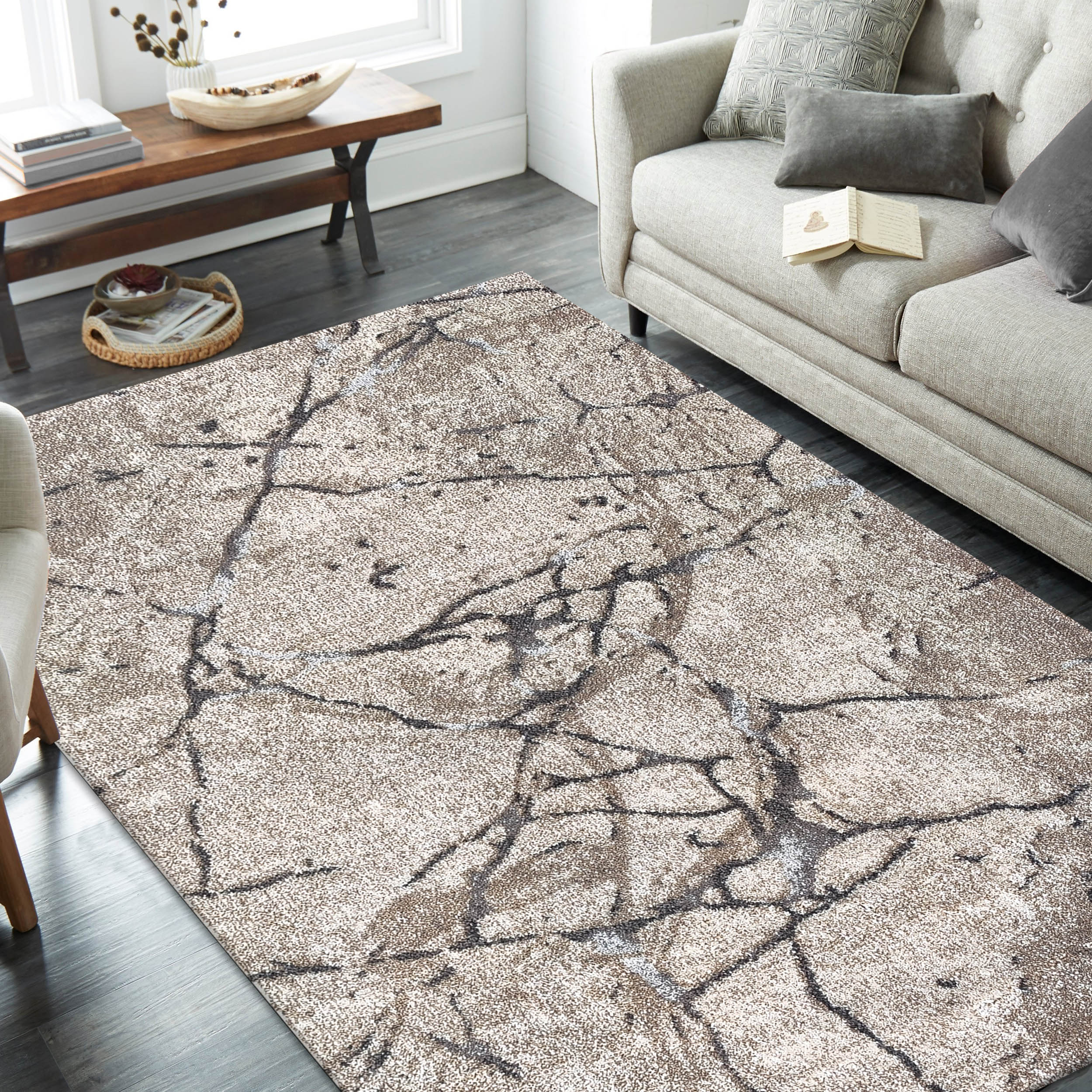 Dywan - 80 x 150 cm - Szary - Nowoczesny - Dywanopol